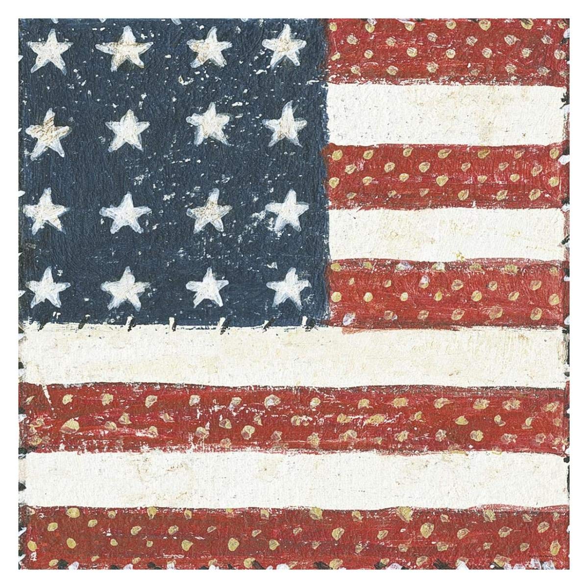 Americana Quilt IV -Paper Art-32x32″