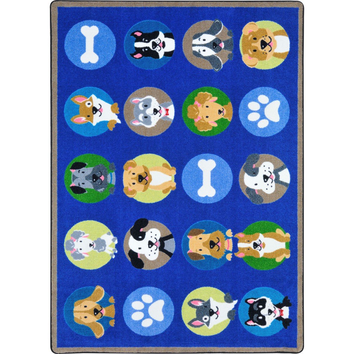 Playful Paws 54 x 78??area rug in color Multi
