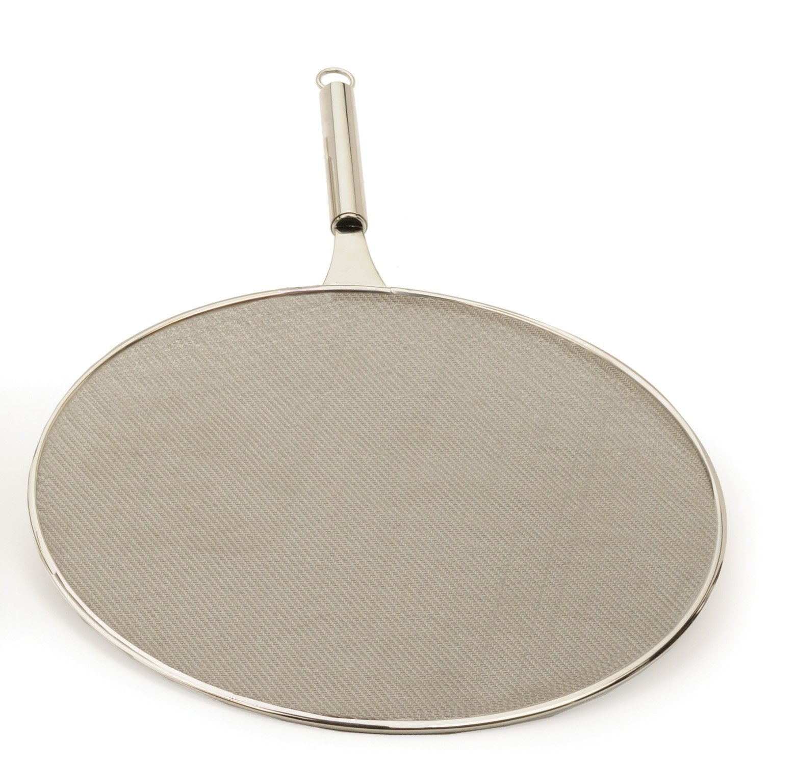 Rsvp International Splatter Screen, One Size - Fine Mesh Stainless Steel, 13 In Diameter With 6.25 Handle Keeps Its Shape &
