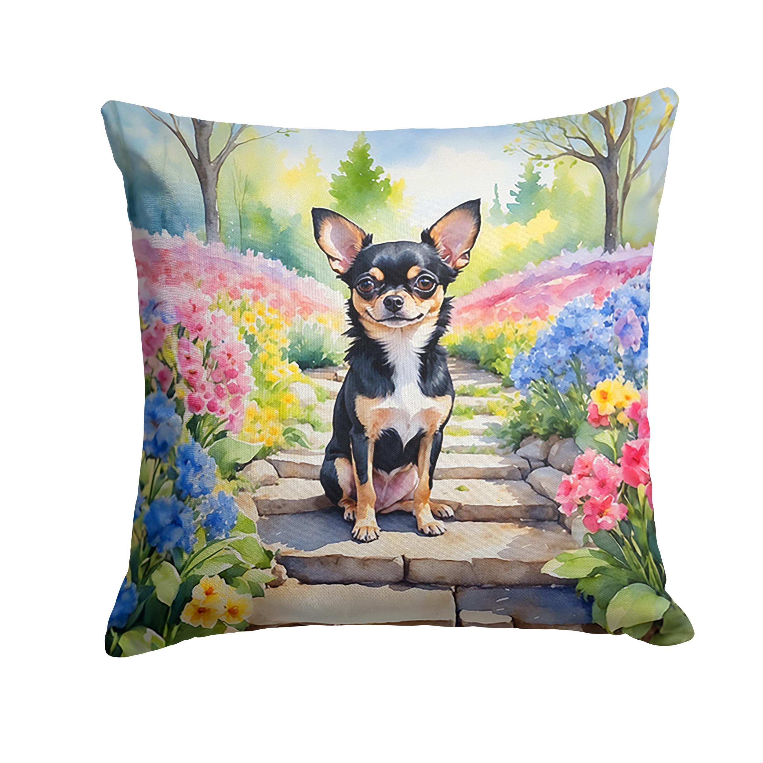 Chihuahua Spring Path Throw Pillow
