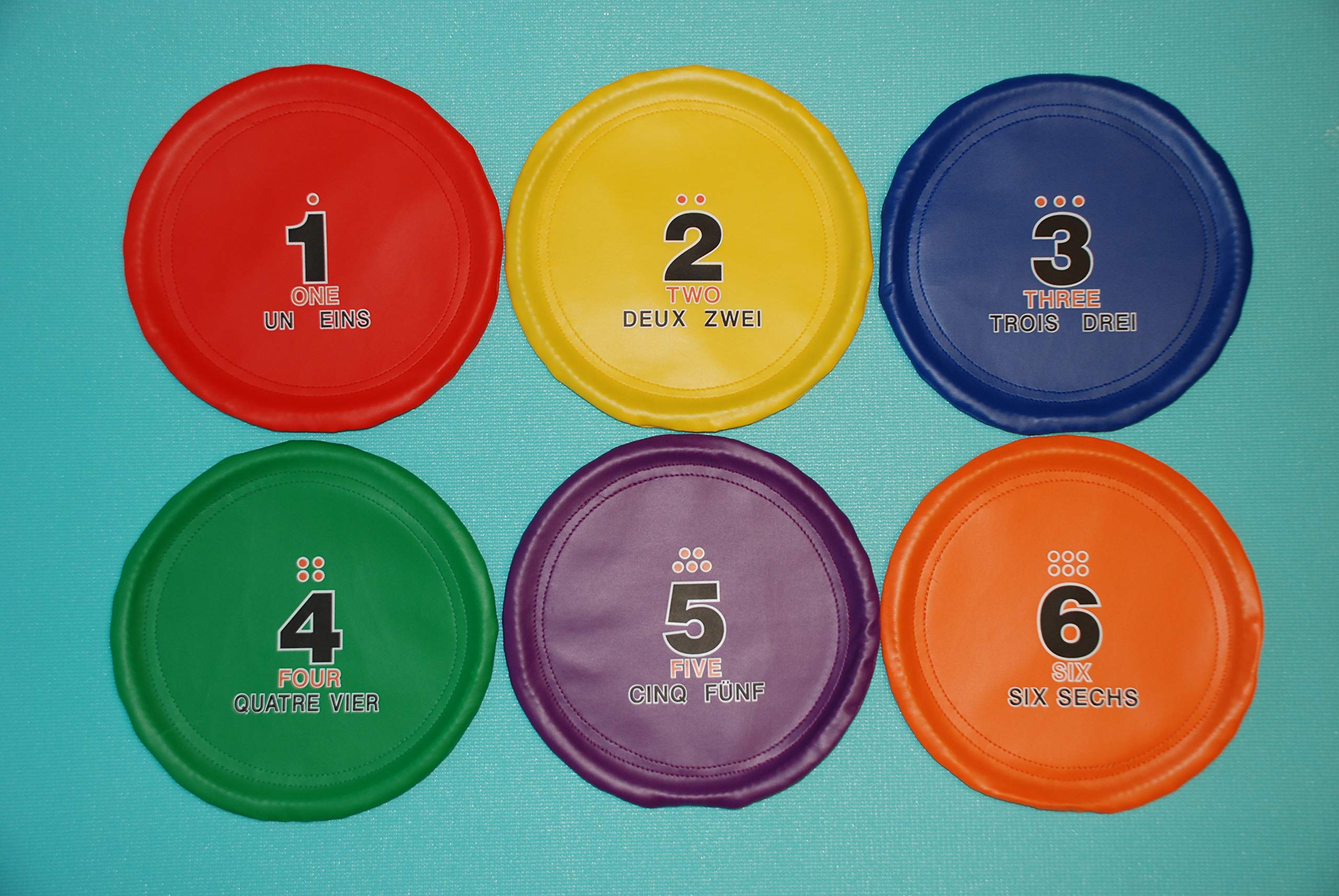 8 Number Discs - set of 6 colors (PVC)