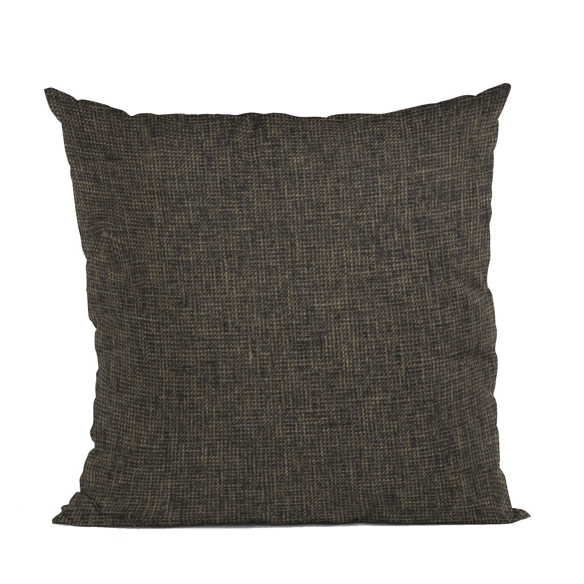 Plutus Espresso Waffle Textured Solid, Sort Of A Waffle Texture Luxury Throw Pillow - Double sided  18 x 18”