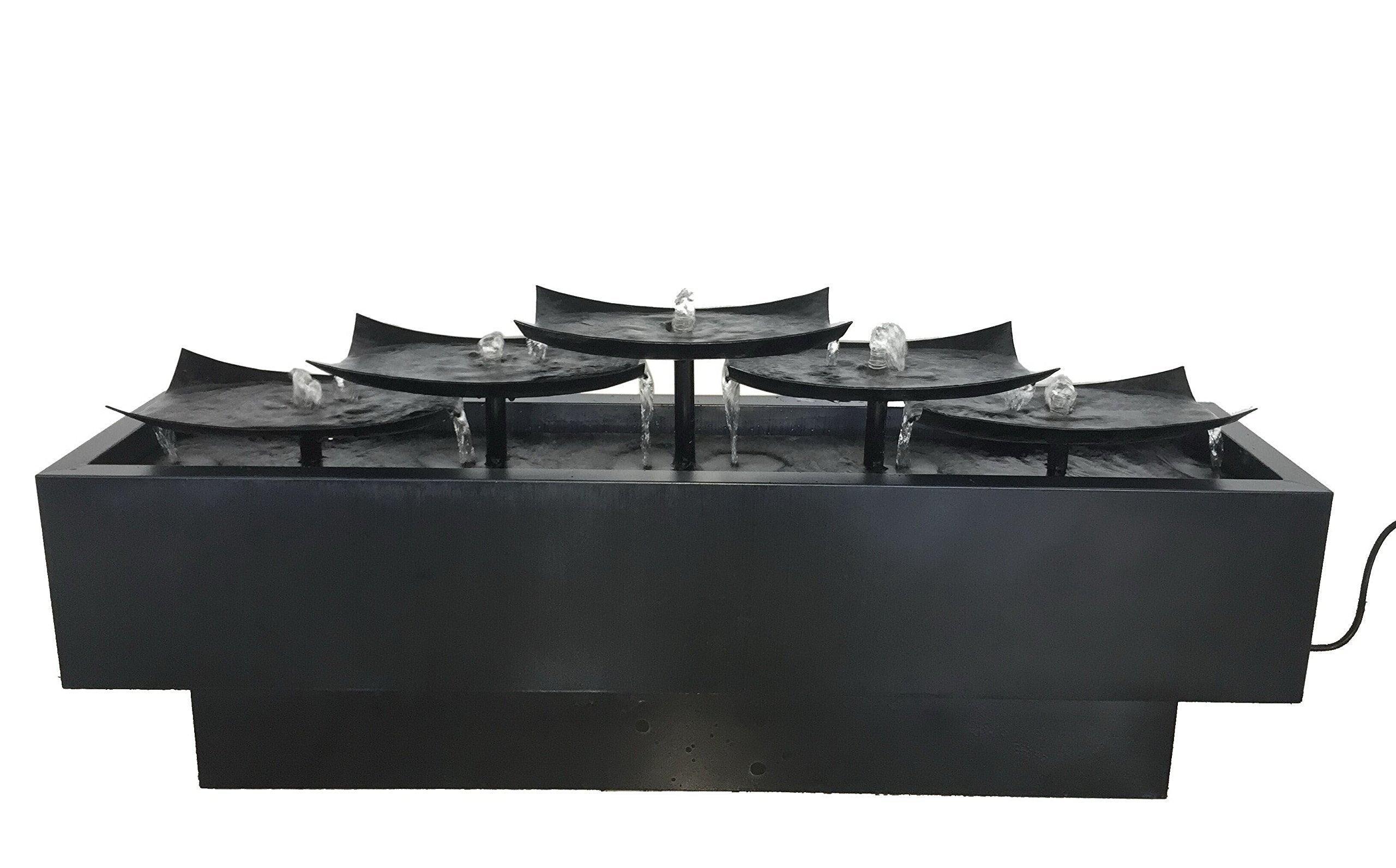 Hi-Line Gift Ltd 79540 Multi Level Zinc Metal Plates Fountain