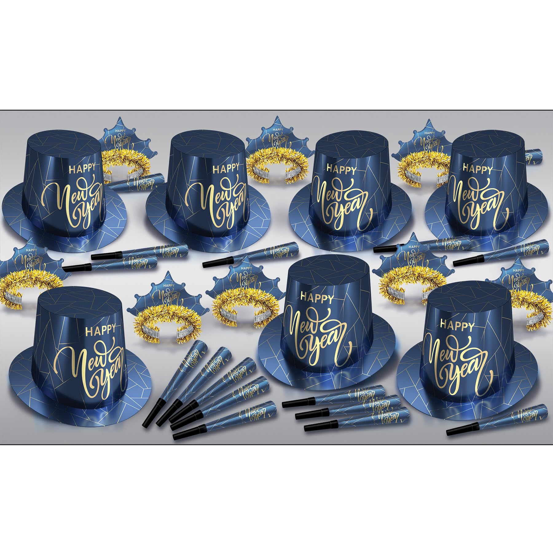Beistle 80187-GD50 Midnight Blue New Year Asst for 50