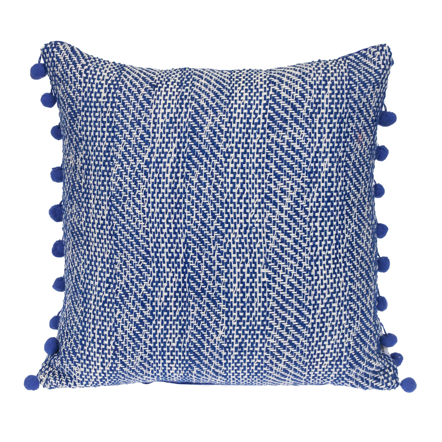 Parkland Collection Transitional Woven Blue Square 18 x 18″ Pillow