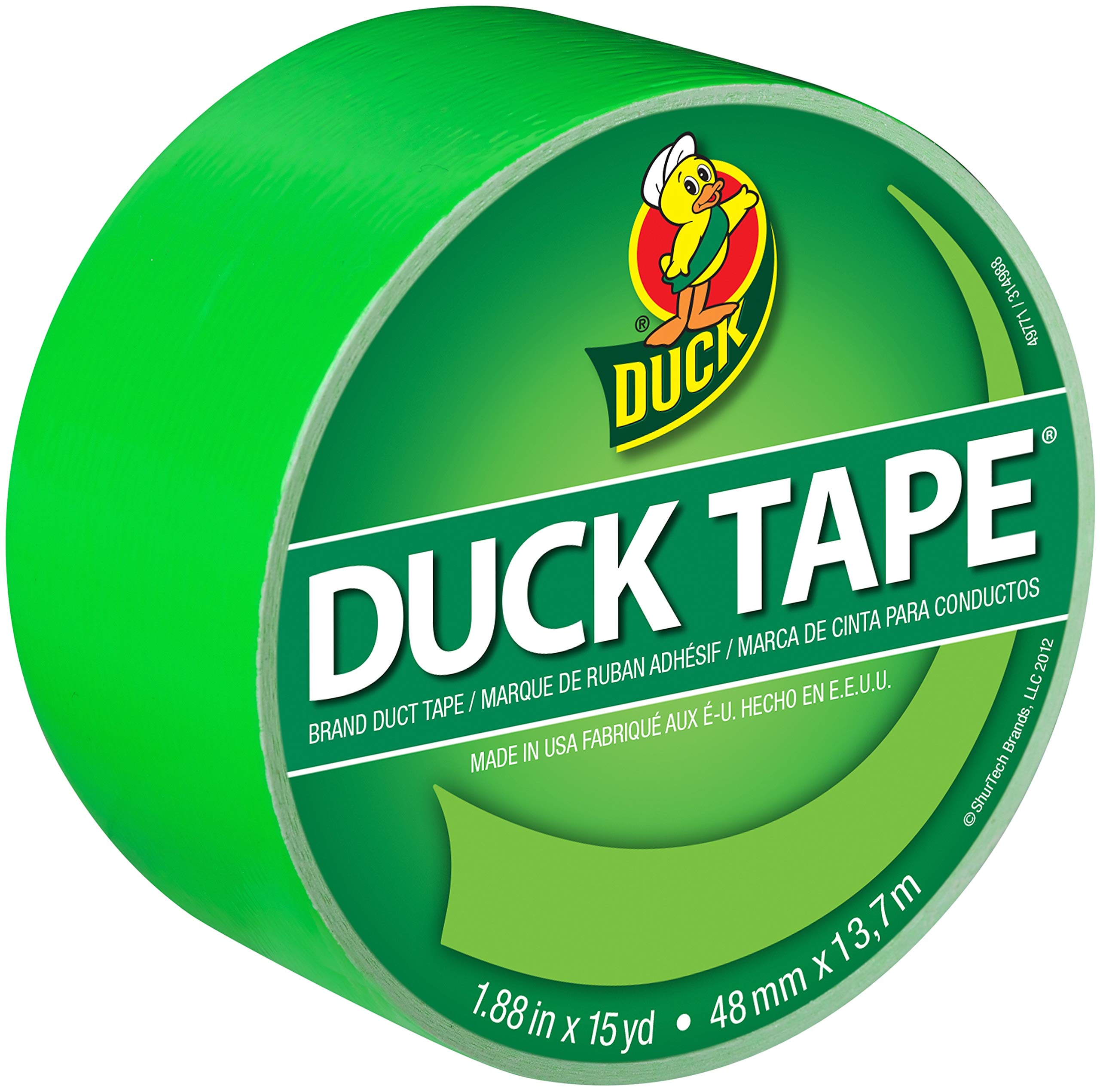 Shurtech Brands 1265018 15 Yard Neon Green Duck Tape