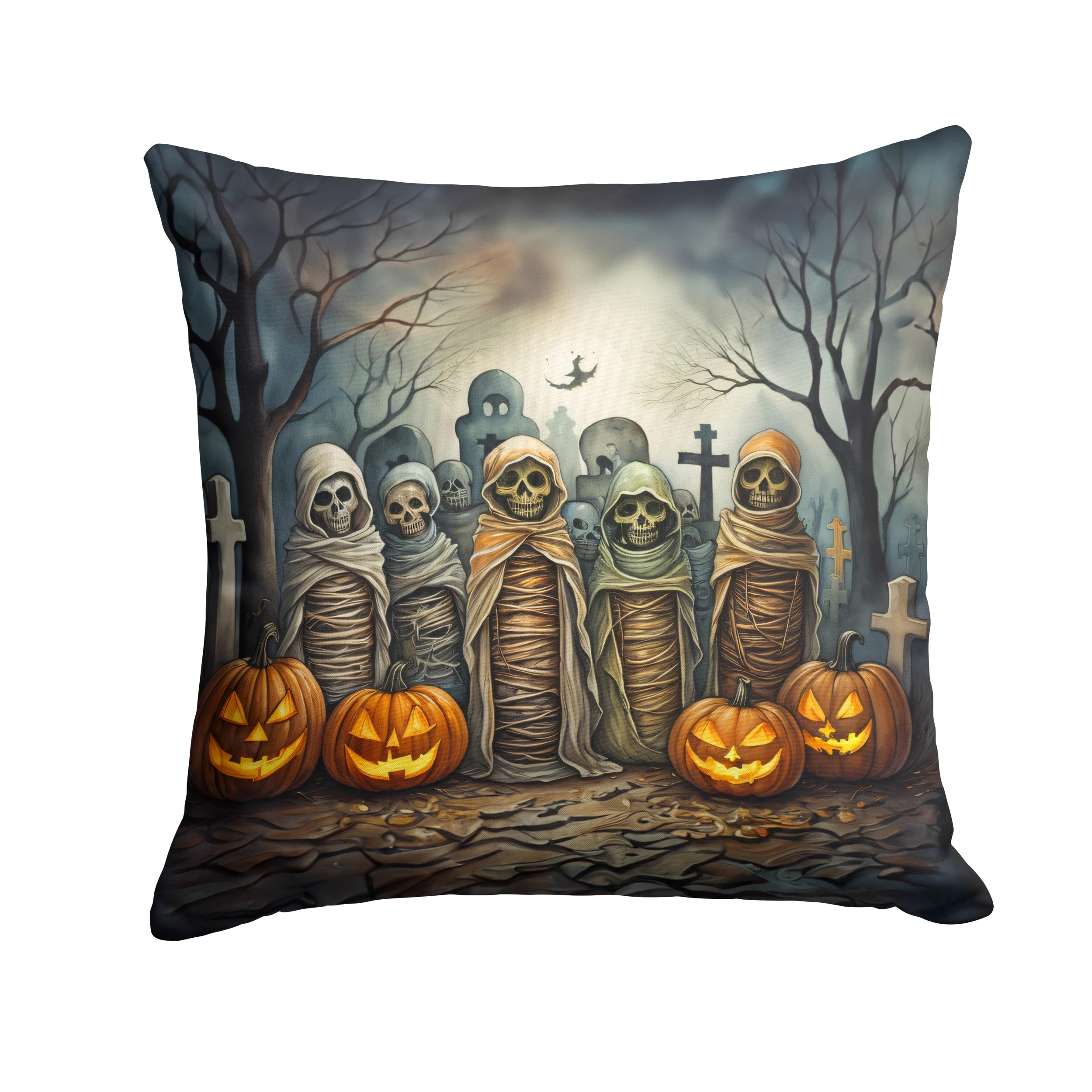 Mummies Spooky Halloween Throw Pillow