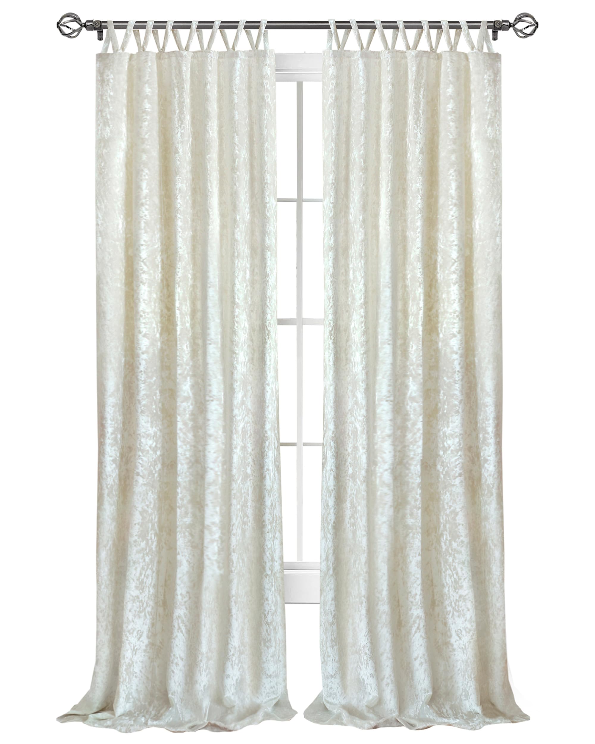 Harper Criss-Cross Window Curtain Panel - 50x84 Creamy White