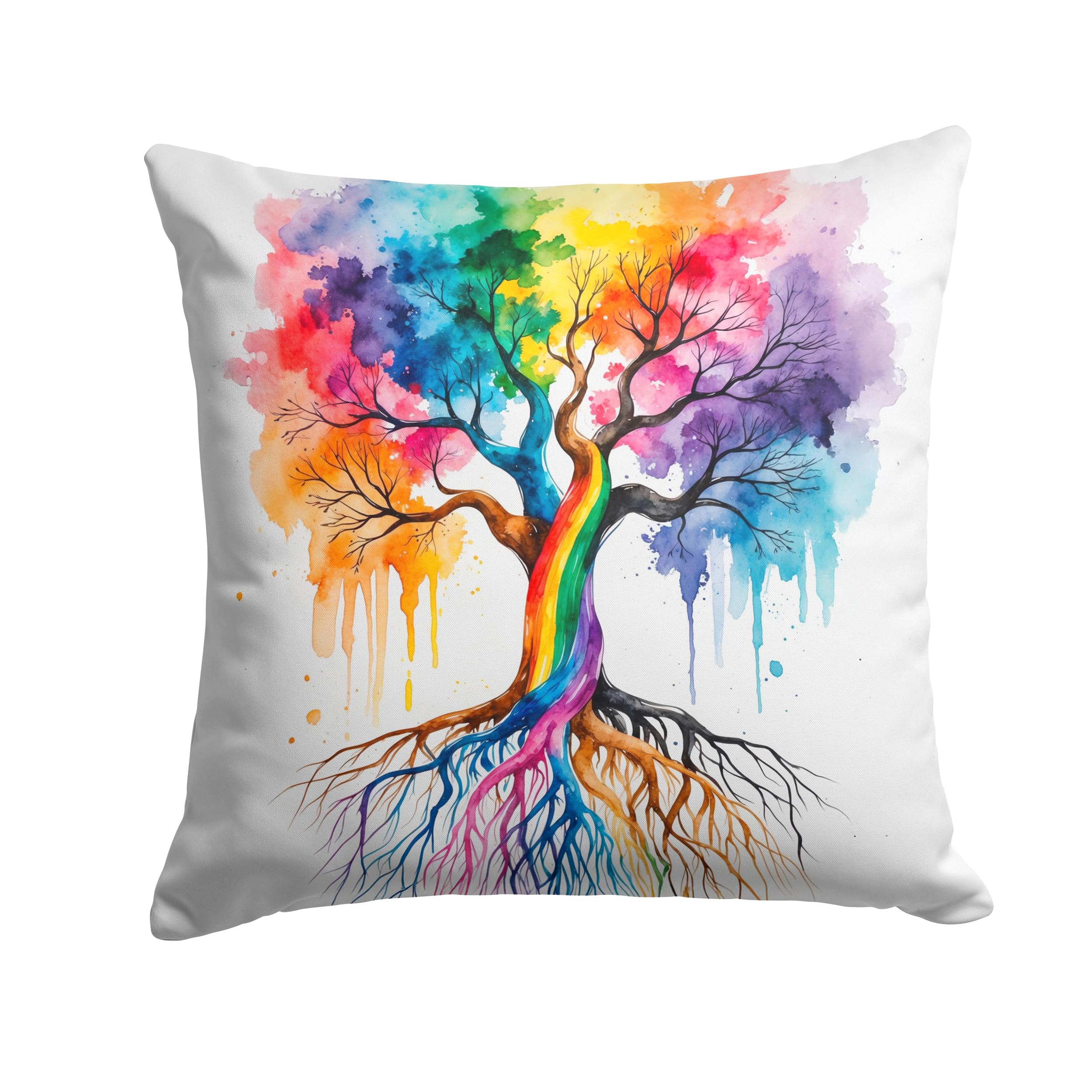 Carolines Treasures Rooted in Gay Pride Throw Pillow Machine Washable, Indoor Outdoor Decorative Pillow for Couch, Bed or Patio, 18Hx18W