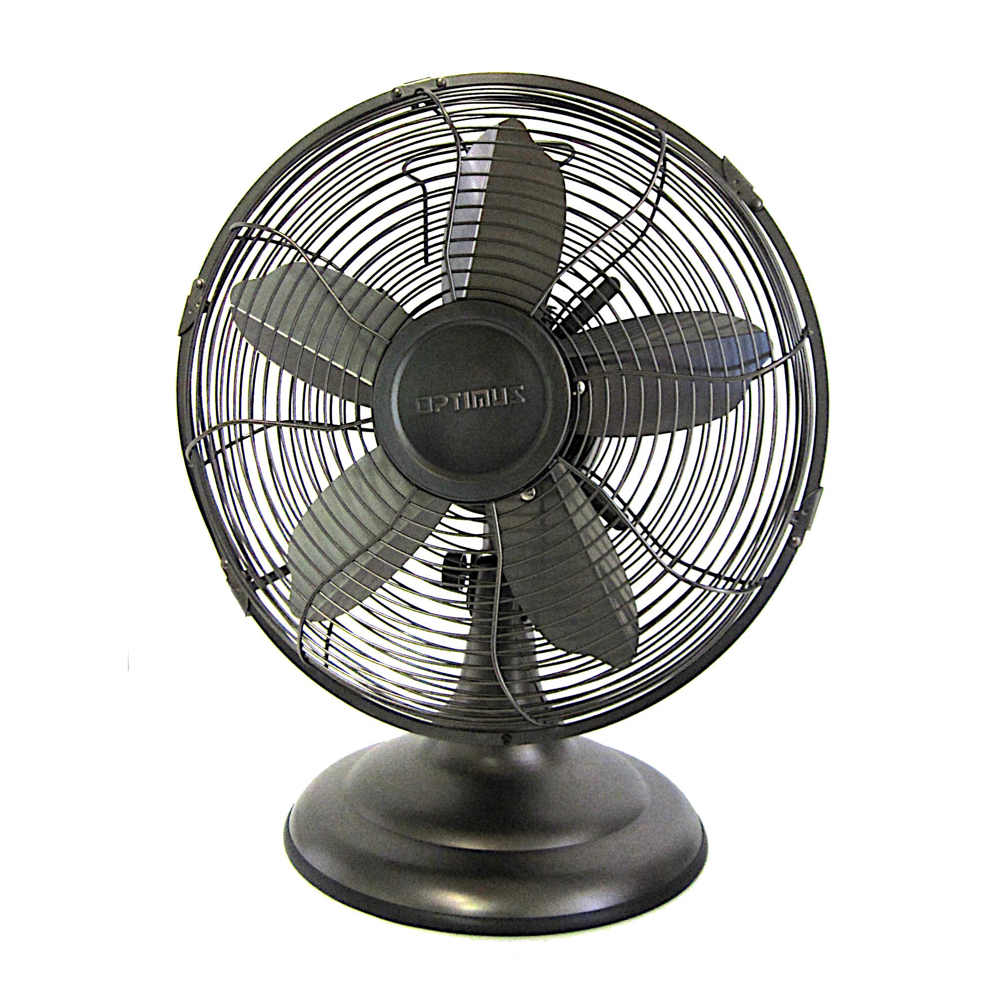 OPTIMUS F6212 BLK TABLE FAN 12INCH OSCILLATING ANTIQUE 3SPEED