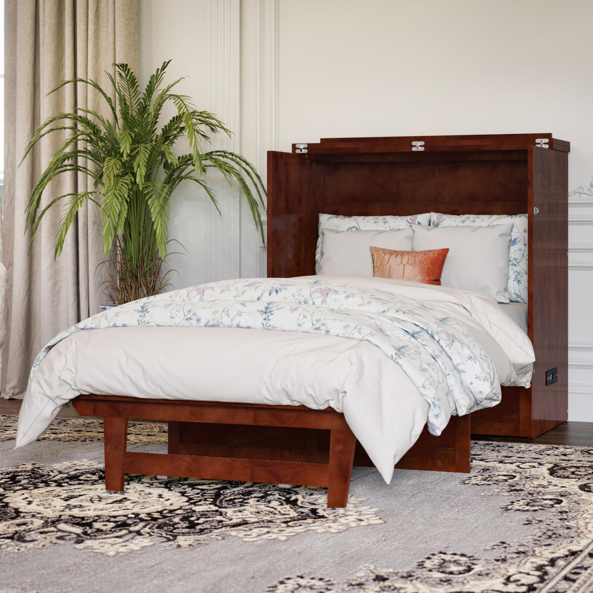 Northfield Murphy Bed Chest, Twin XL, Walnut