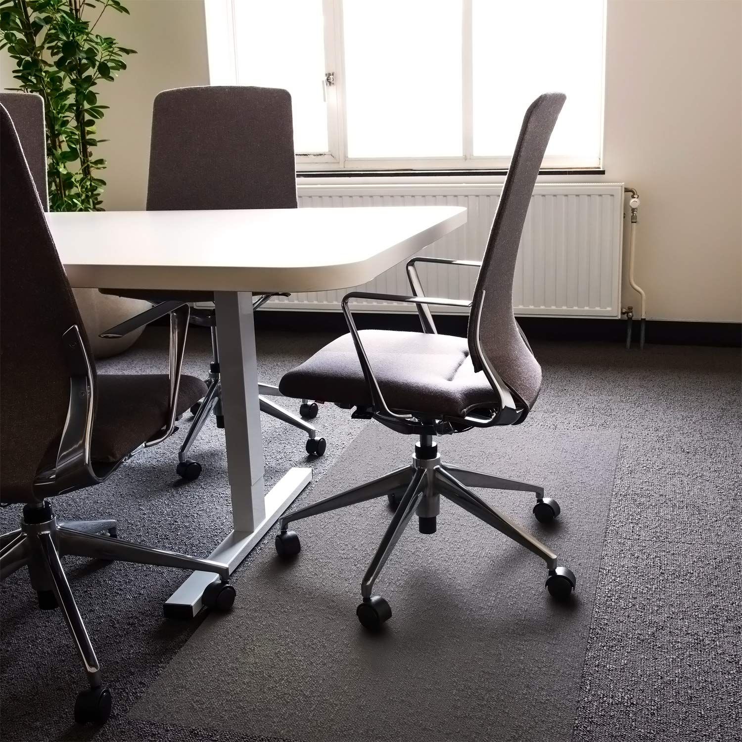 Ultimat Polycarbonate Rectangular Chair Mat for Carpets - 60 x 79″