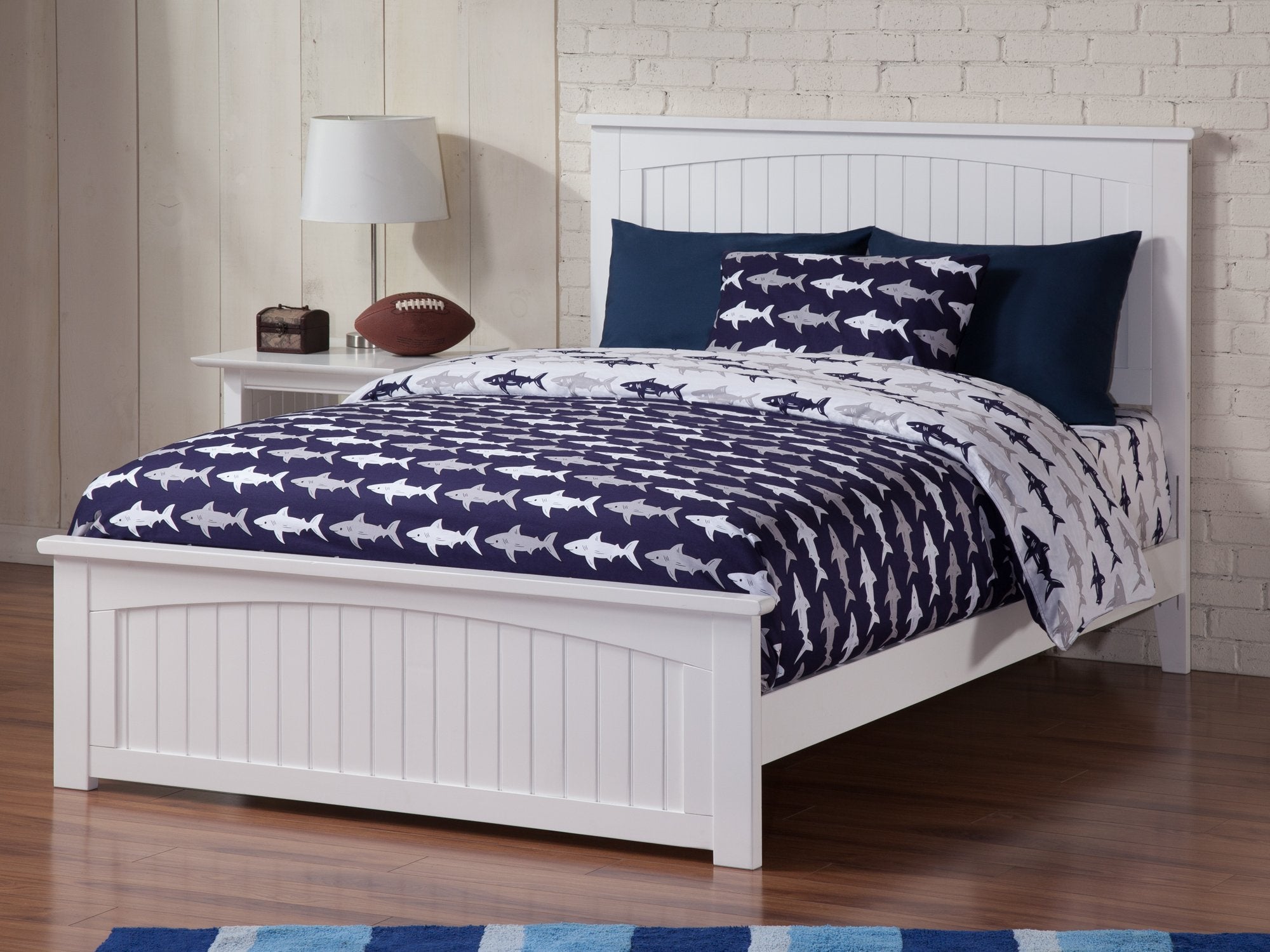 Nantucket Platform Bed F with MFB WH