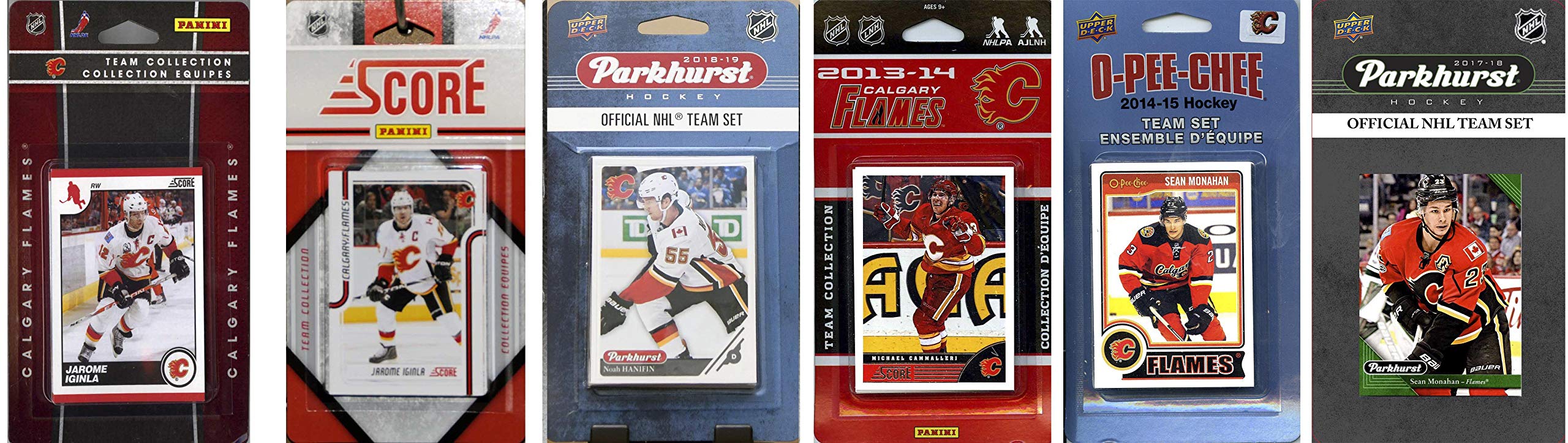NHL Calgary Flames 6 Different Licensed Trading Card Team Sets