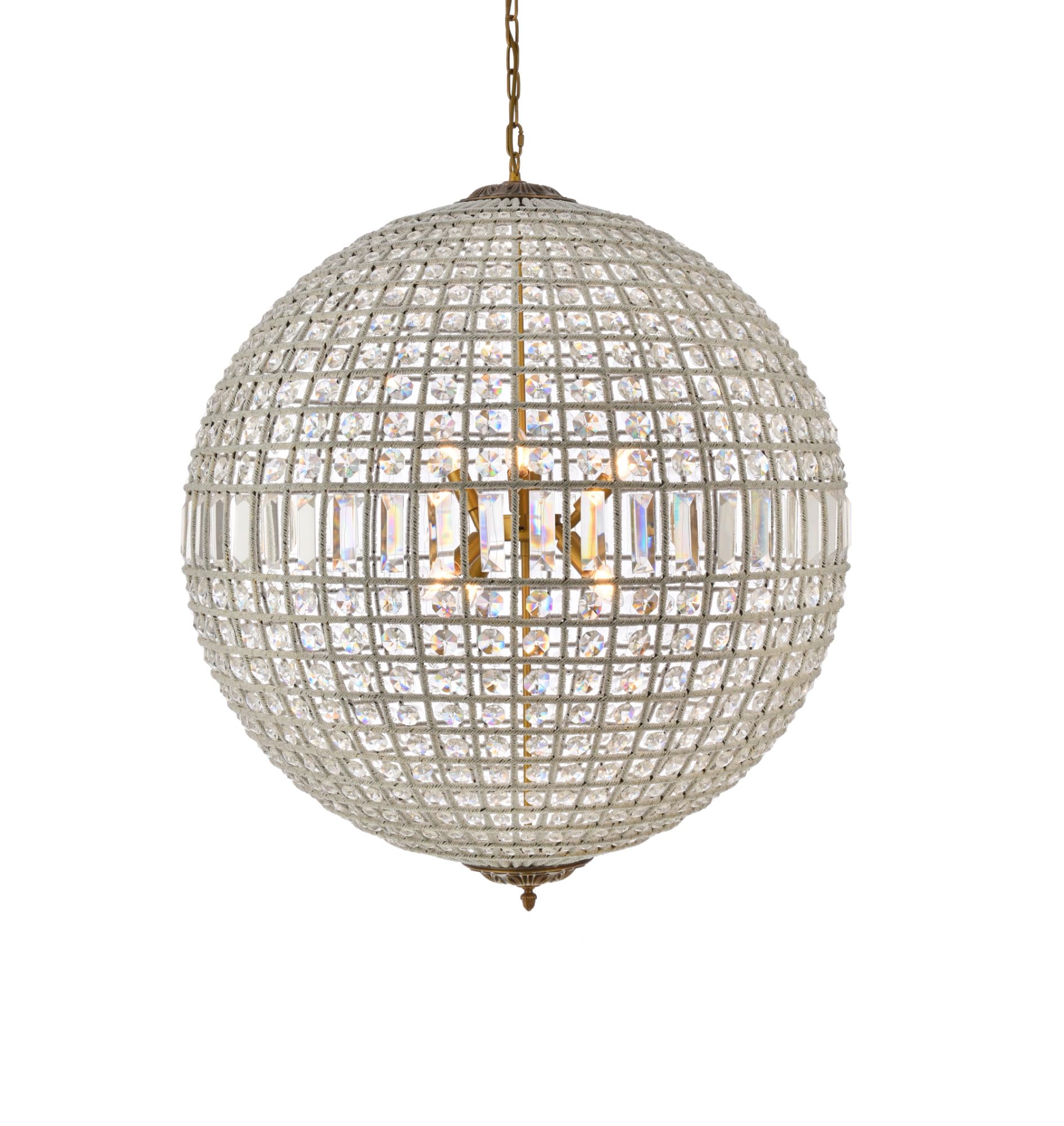 Olivia 8 light French Gold Chandelier Clear Royal Cut Crystal