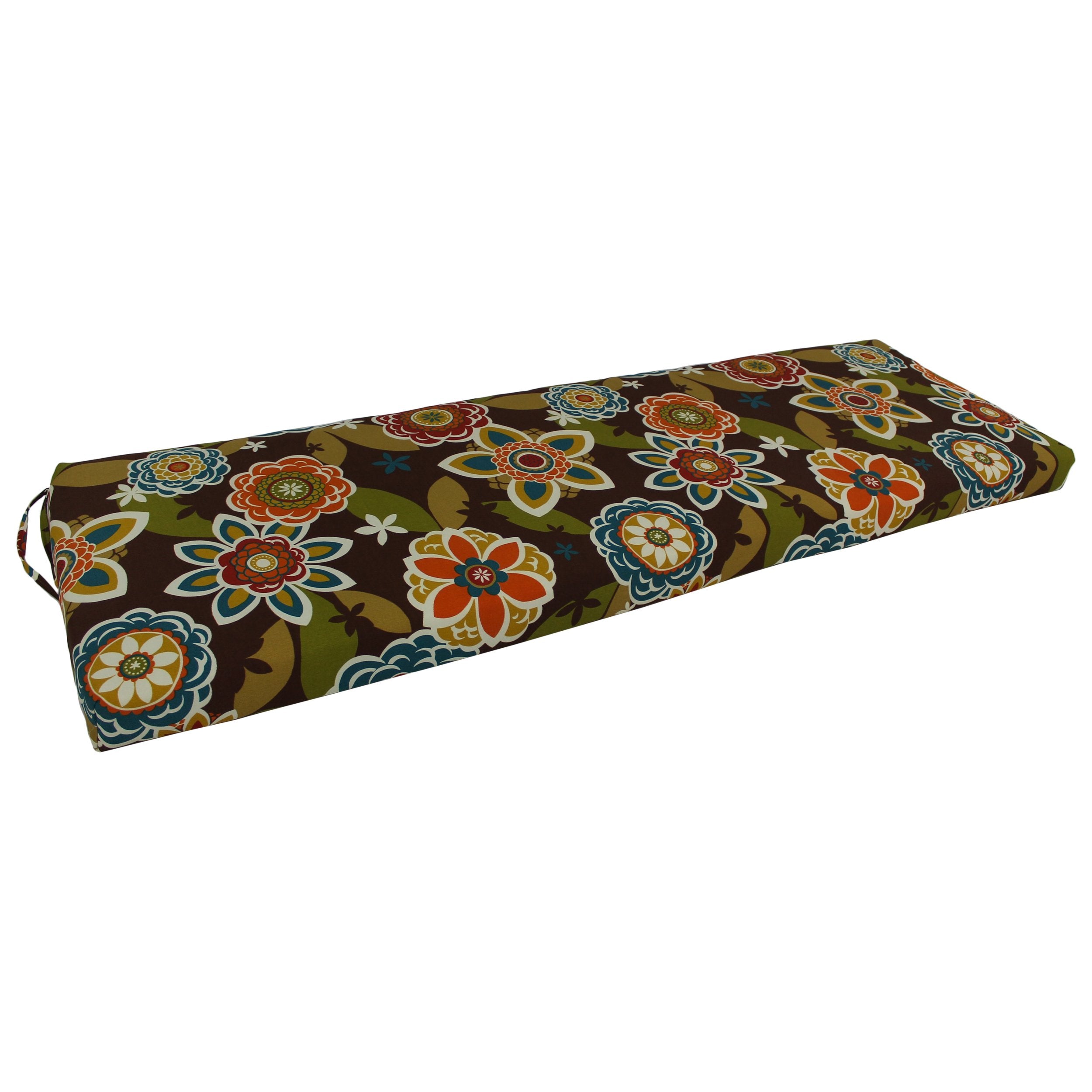 60-inch by 19-inch Spun Polyester Bench Cushion - Annie Chocolate