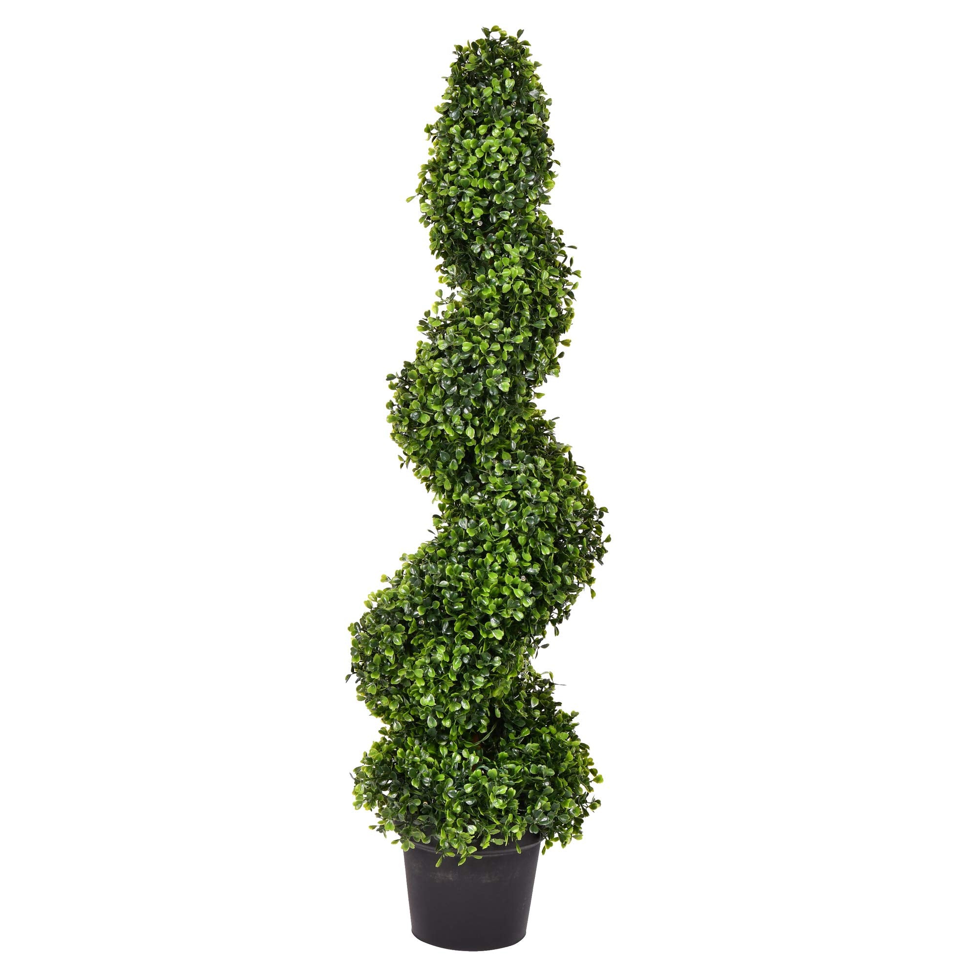 Casafoyer 3-Foot Artificial Boxwood Spiral Tree - Elegant Potted Topiary ( Pack of 2 )