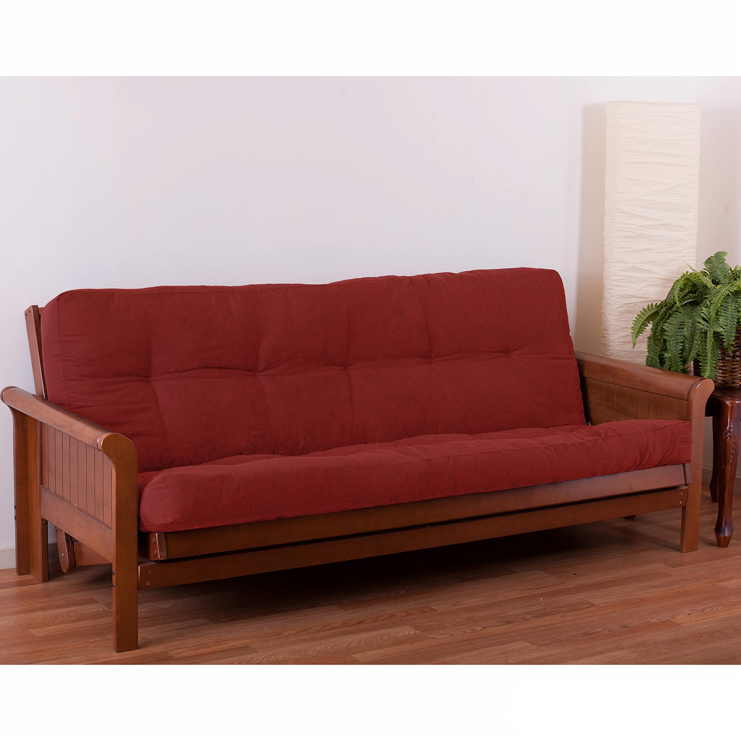 Blazing Needles Renewal 5-inch Twill Full-size Futon Mattress - Ruby Red - Ruby Red