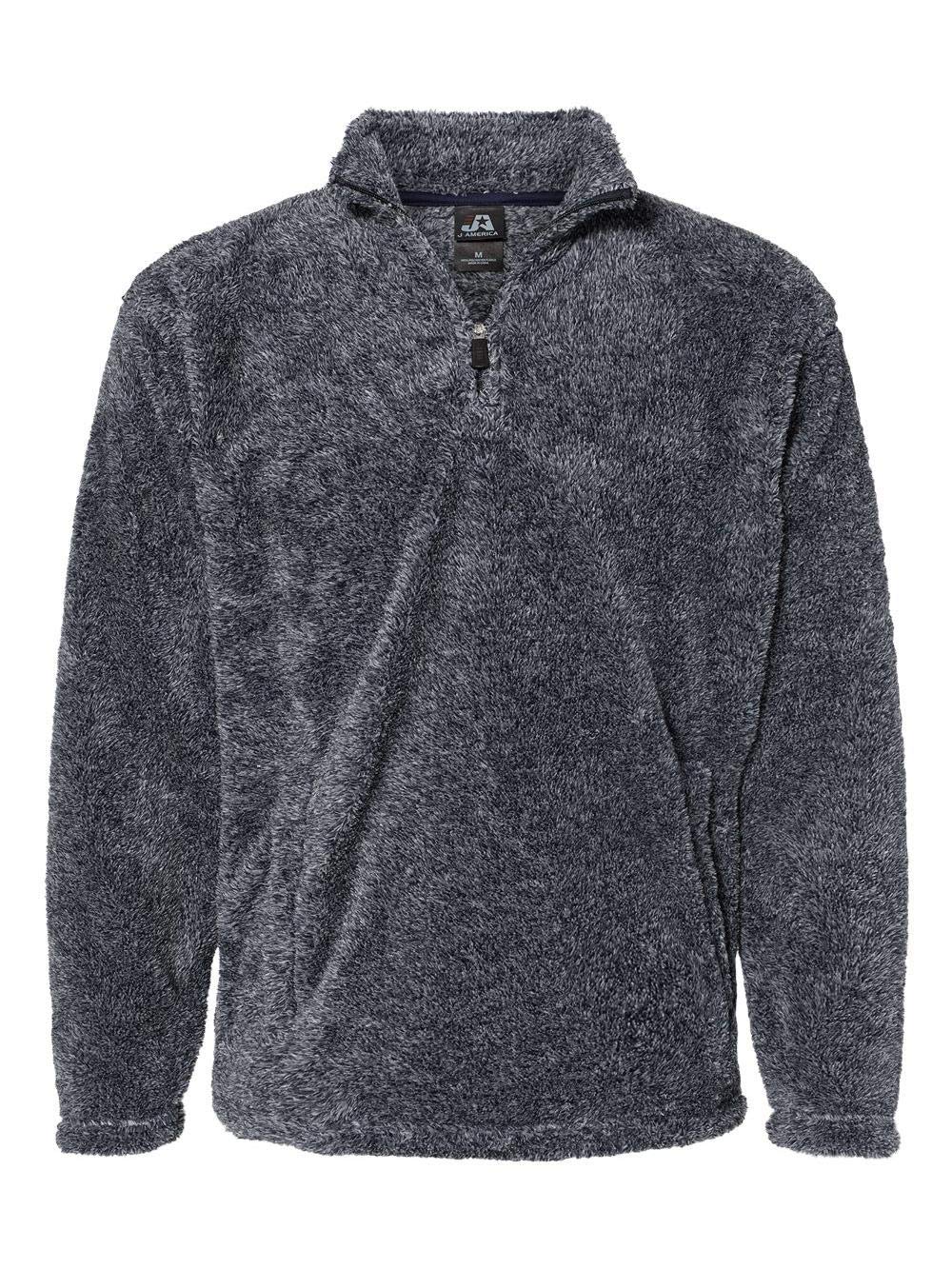 J. America Boundary Shag Frosty Sherpa Quarter-Zip Pullover - Navy, S