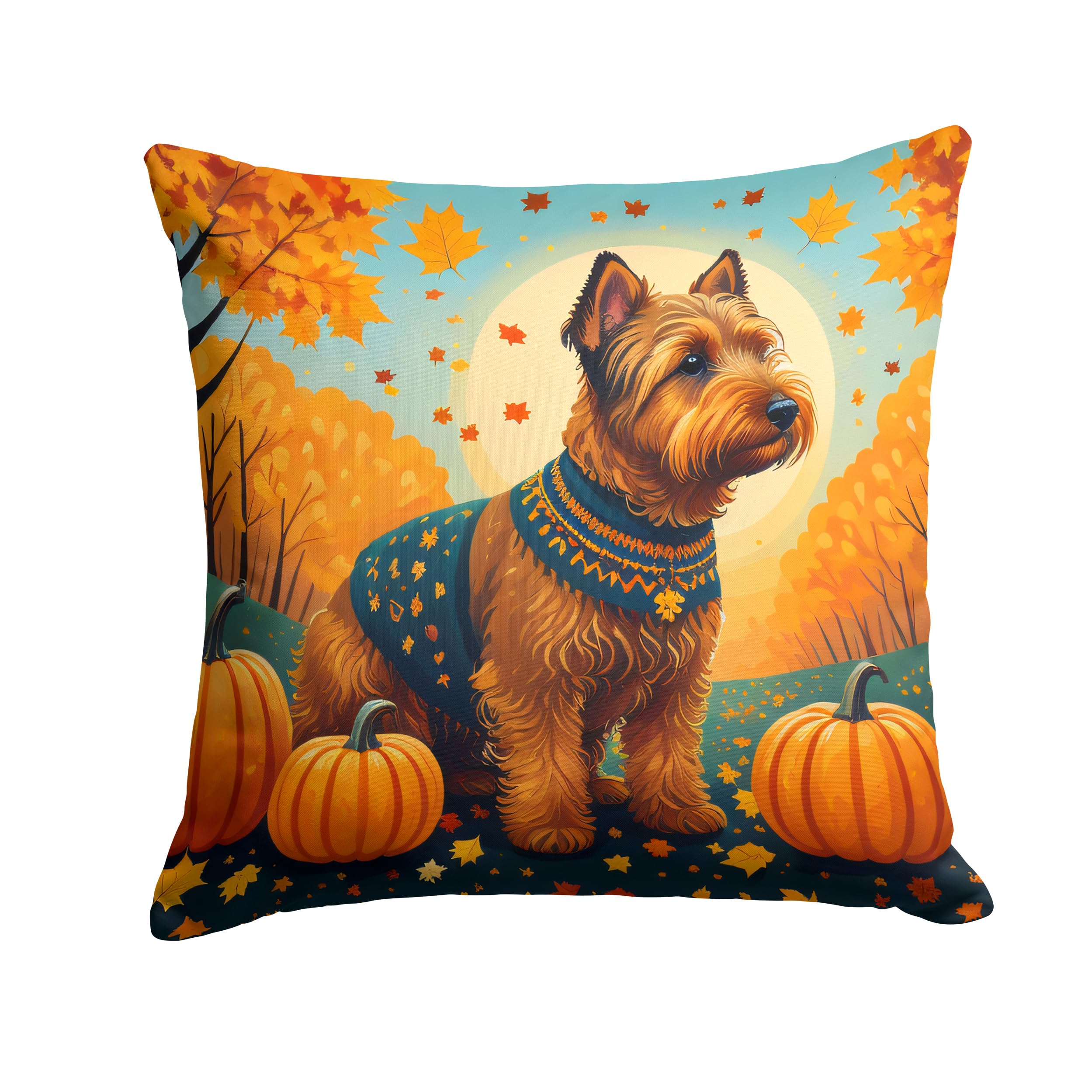 Welsh Terrier Fall Throw Pillow