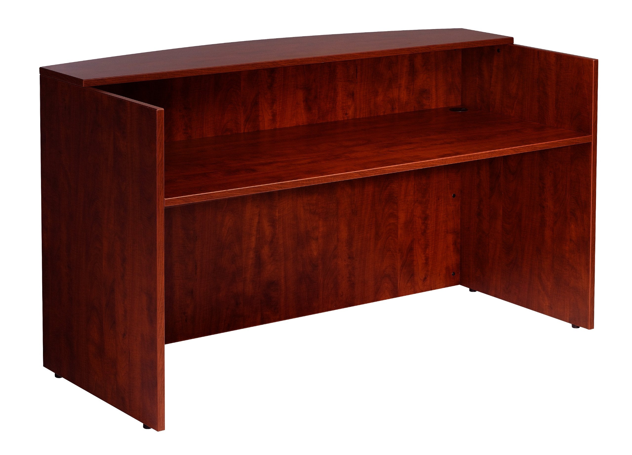 Boss Reception Desk, 71W X 30/36D X 42H, Mahogany