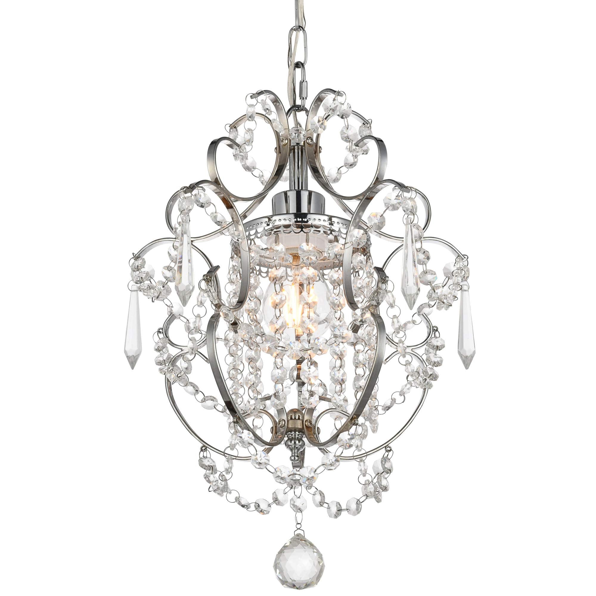 Elegant Lighting Living District Kirin Collection Pendant D11.3 H16.5 Lt:1 Chrome Finish