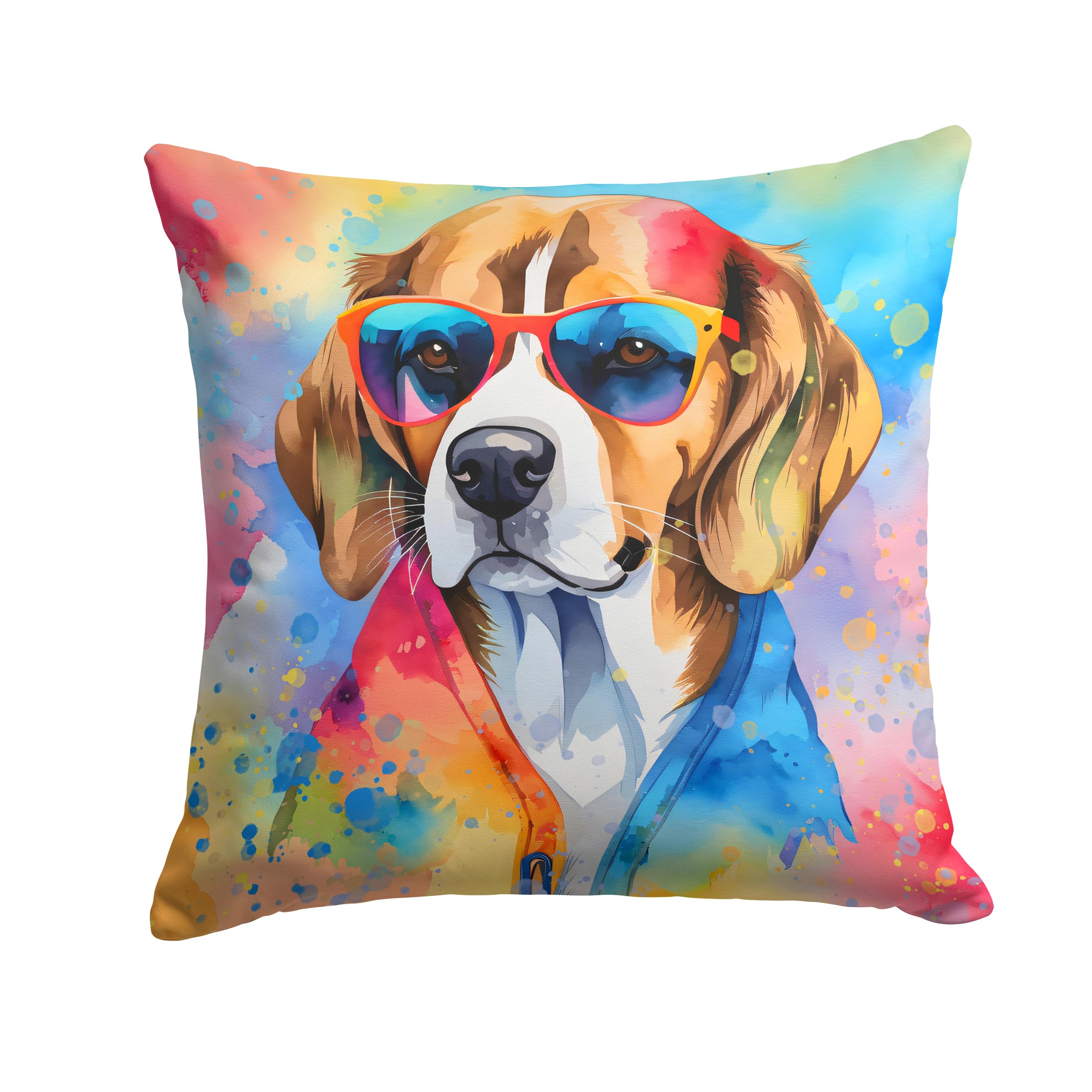 Beagle Hippie Dawg Throw Pillow