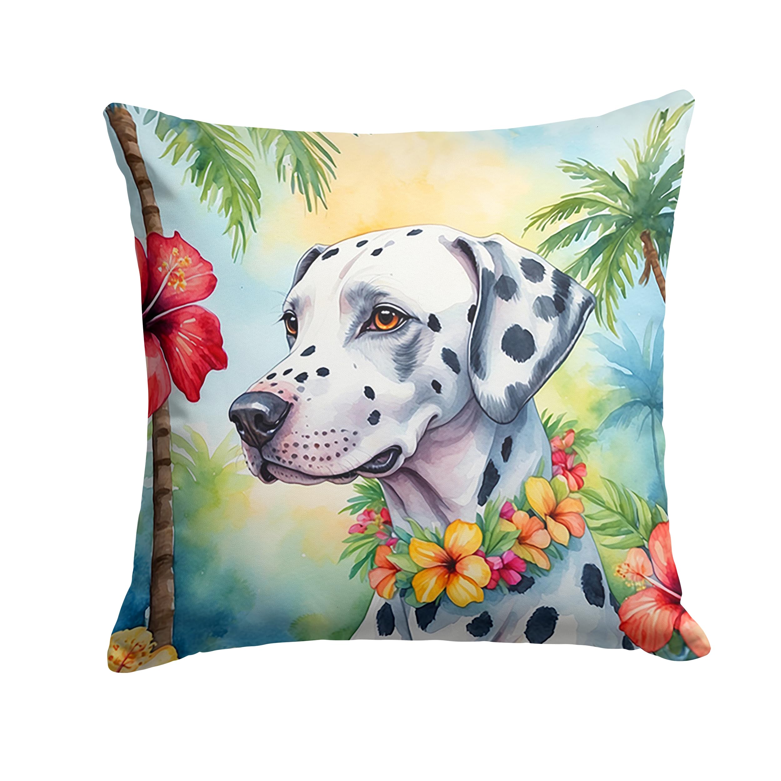Dalmatian Luau Throw Pillow