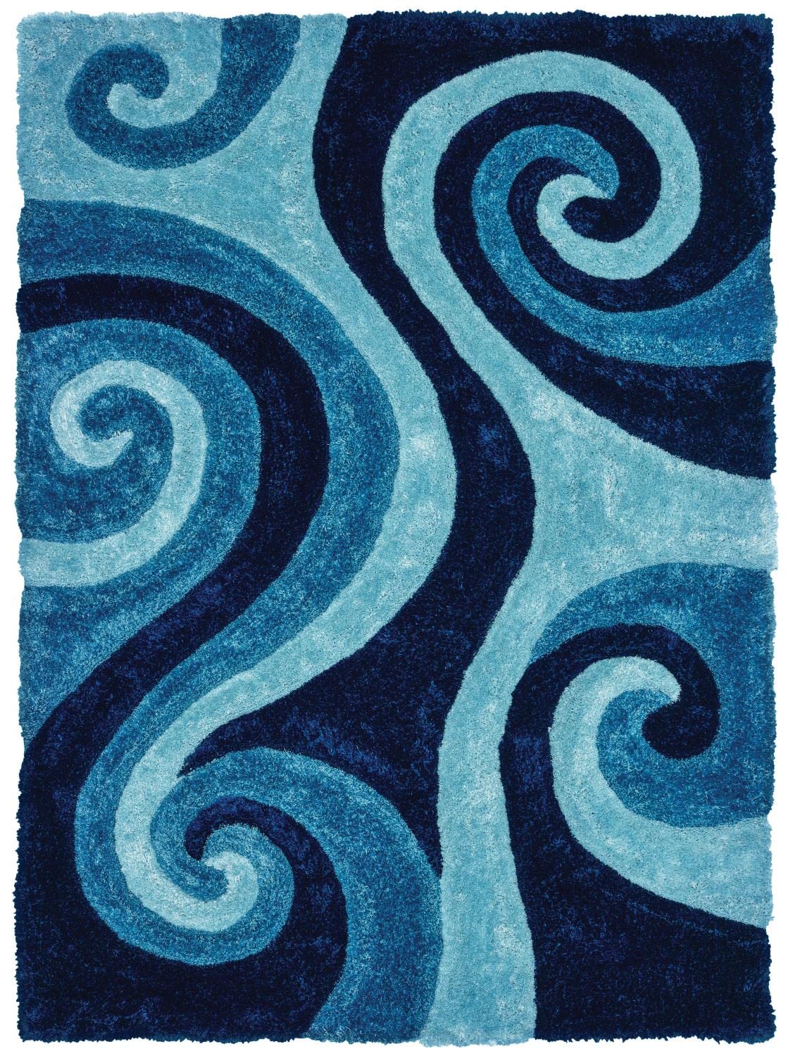 United Weavers Finesse Chimes Blue Area Rug  53 X 72