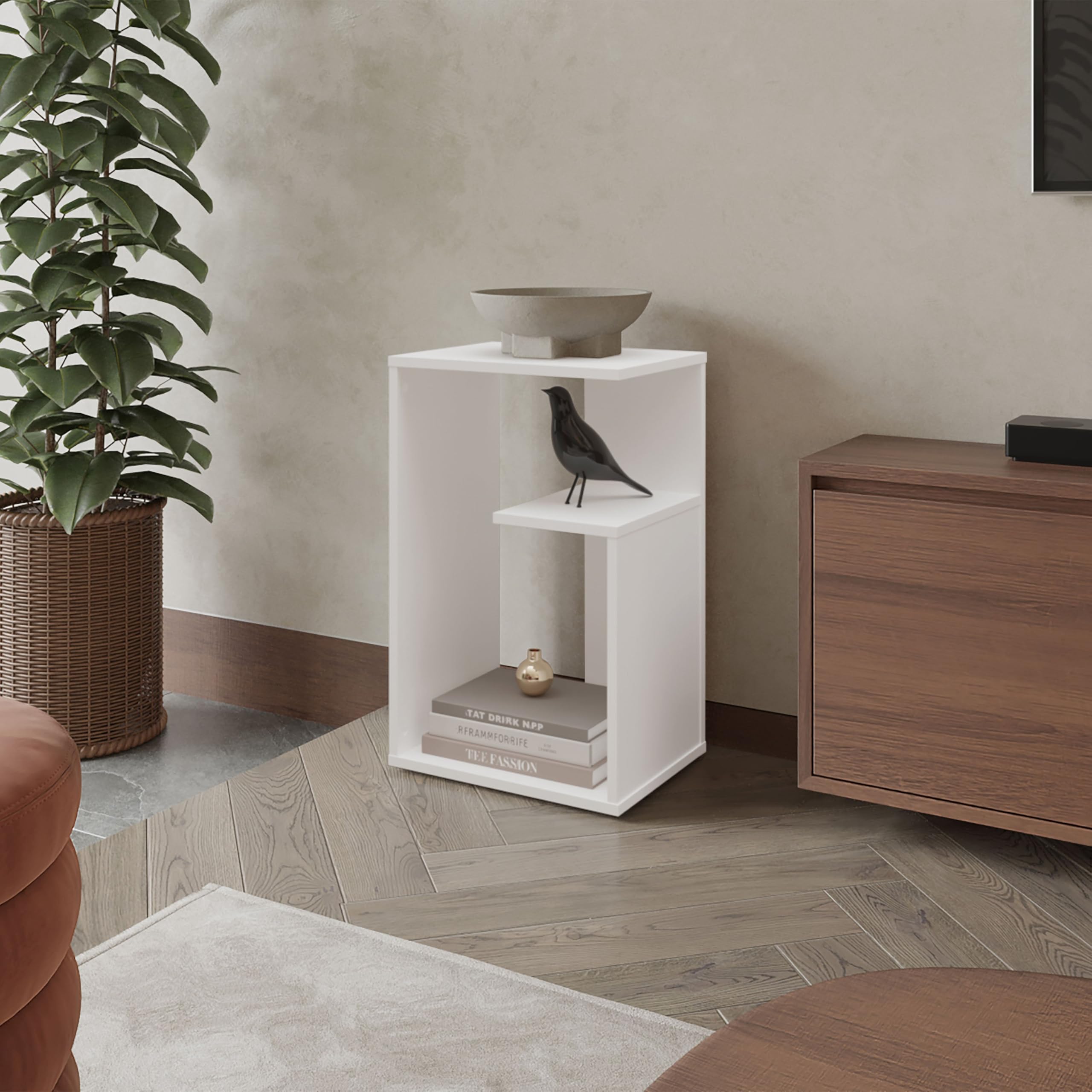 Everet 25 High 3-Tier Side Table Black Wengue - Walnut"