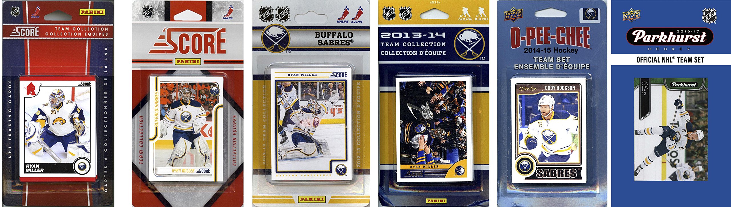 NHL Buffalo Sabres 6 Different Licensed Trading Card Team Sets