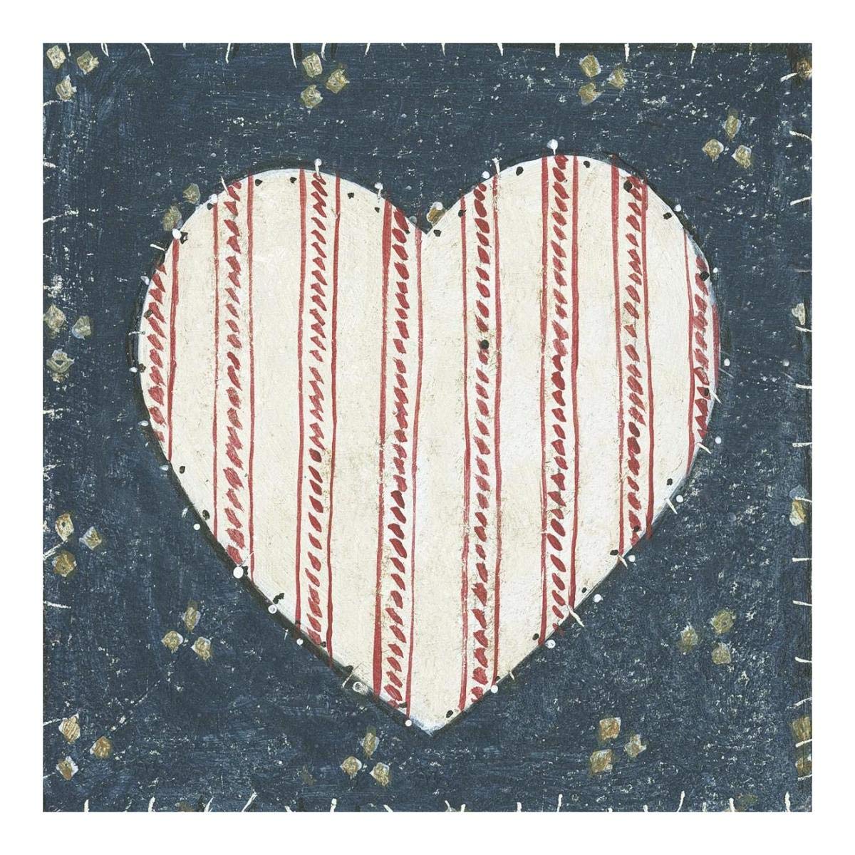 Americana Quilt I -Paper Art-20x20″