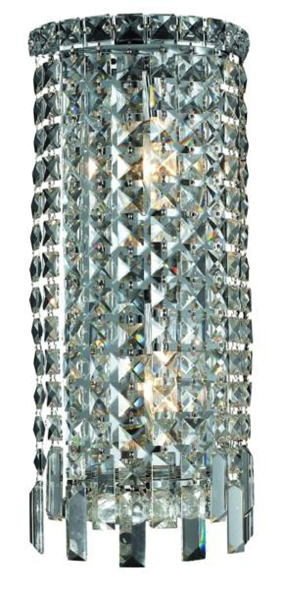 Maxime 2 light Chrome Wall Sconce Clear Royal Cut Crystal