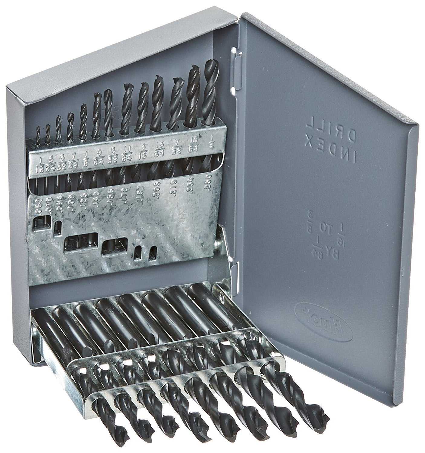 1/16 - 3/8 HSS Split Point Jobber Drill Bit Set, 21 Pieces (1/64 Increments), Drill America, D/A21J-SP-SET