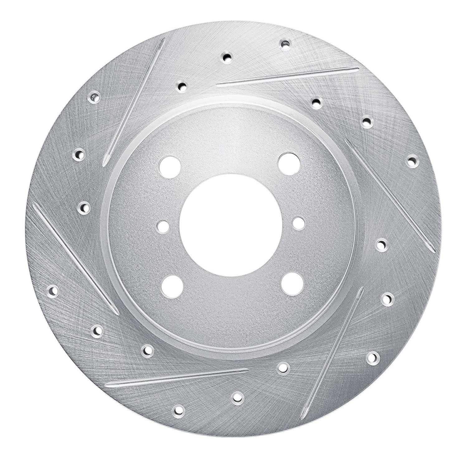 R1 Concepts Brake Rotor Drilled and Slotted Silver EDZ-92125L