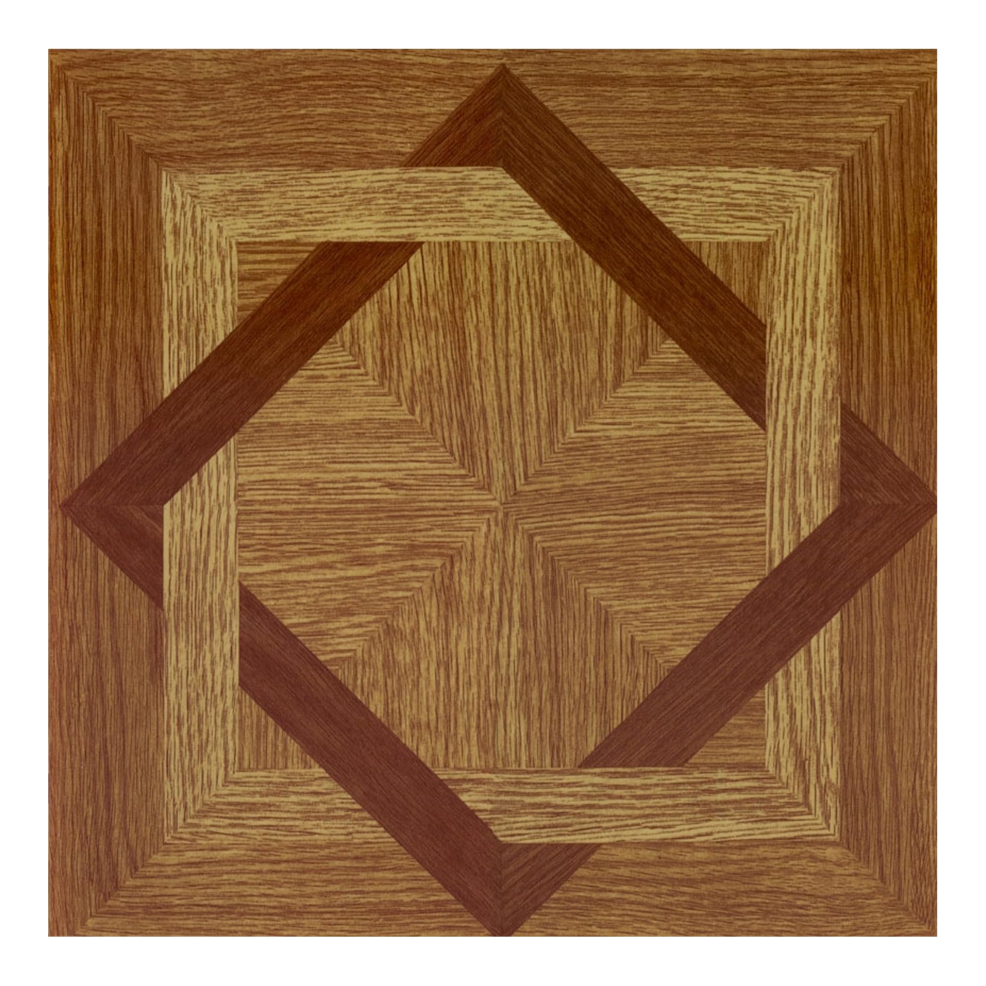 Tivoli Wood Diamond 12x12 Self Adhesive Vinyl Floor Tile - 45 Tiles/45 sq Ft.