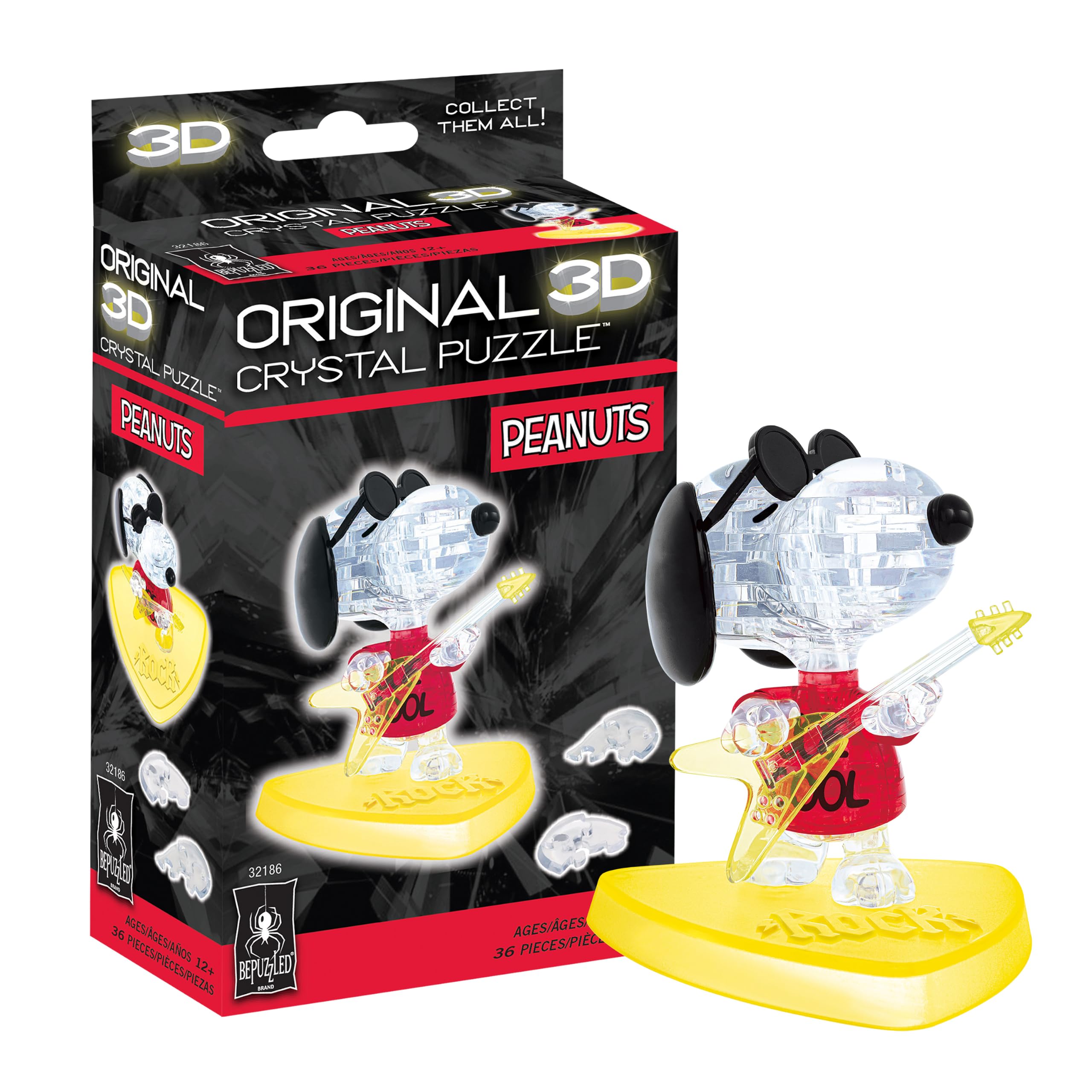 BePuzzled Peanuts Snoopy Joe Cool 3D Crystal Puzzle