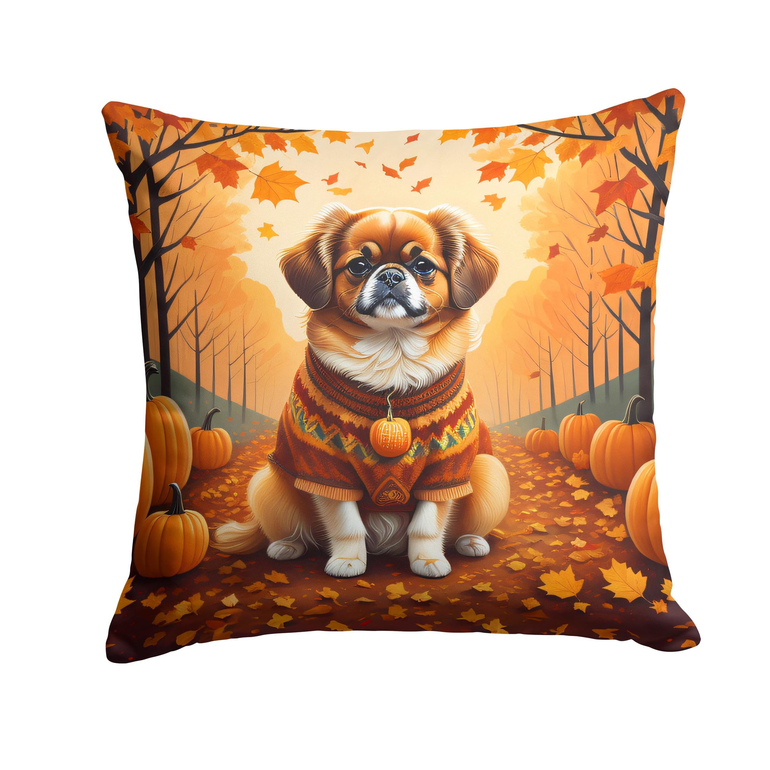 Tibetan Spaniel Fall Throw Pillow