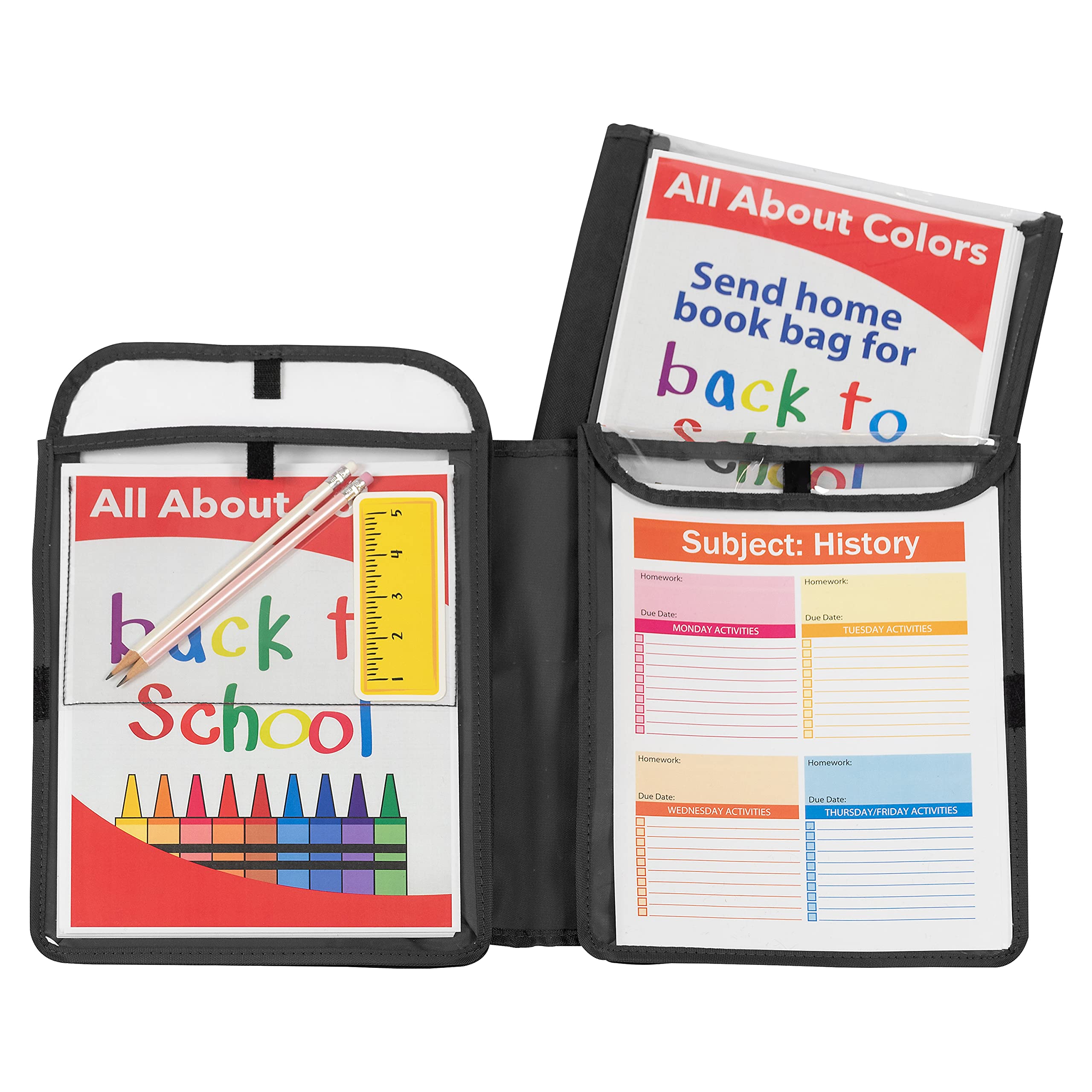 Homework Connector Folders, Black, 33001, 1/EA (Set of 24 EA)