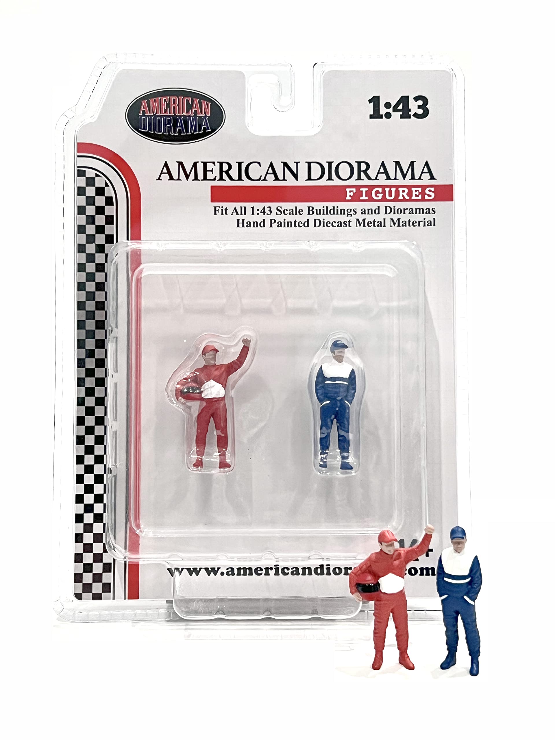 Racing Legends 90s Set of 2 Diecast Figures for 1/43 Scale Models by American Diorama
