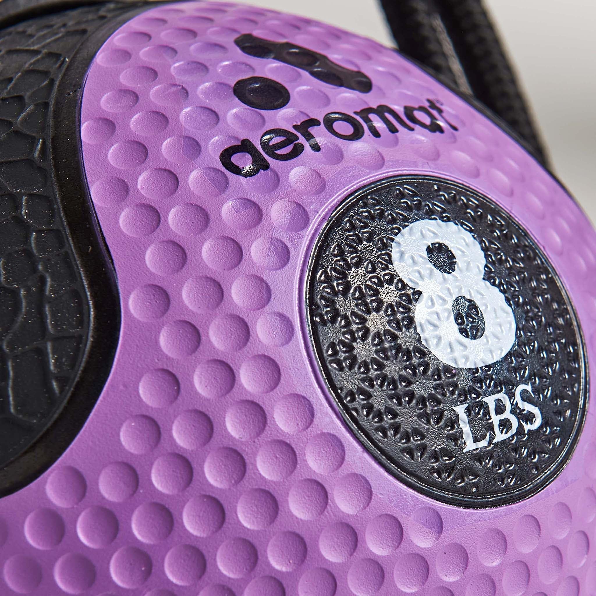 Aeromat Power Rope Medicine Ball - 8 LB Black / Purple