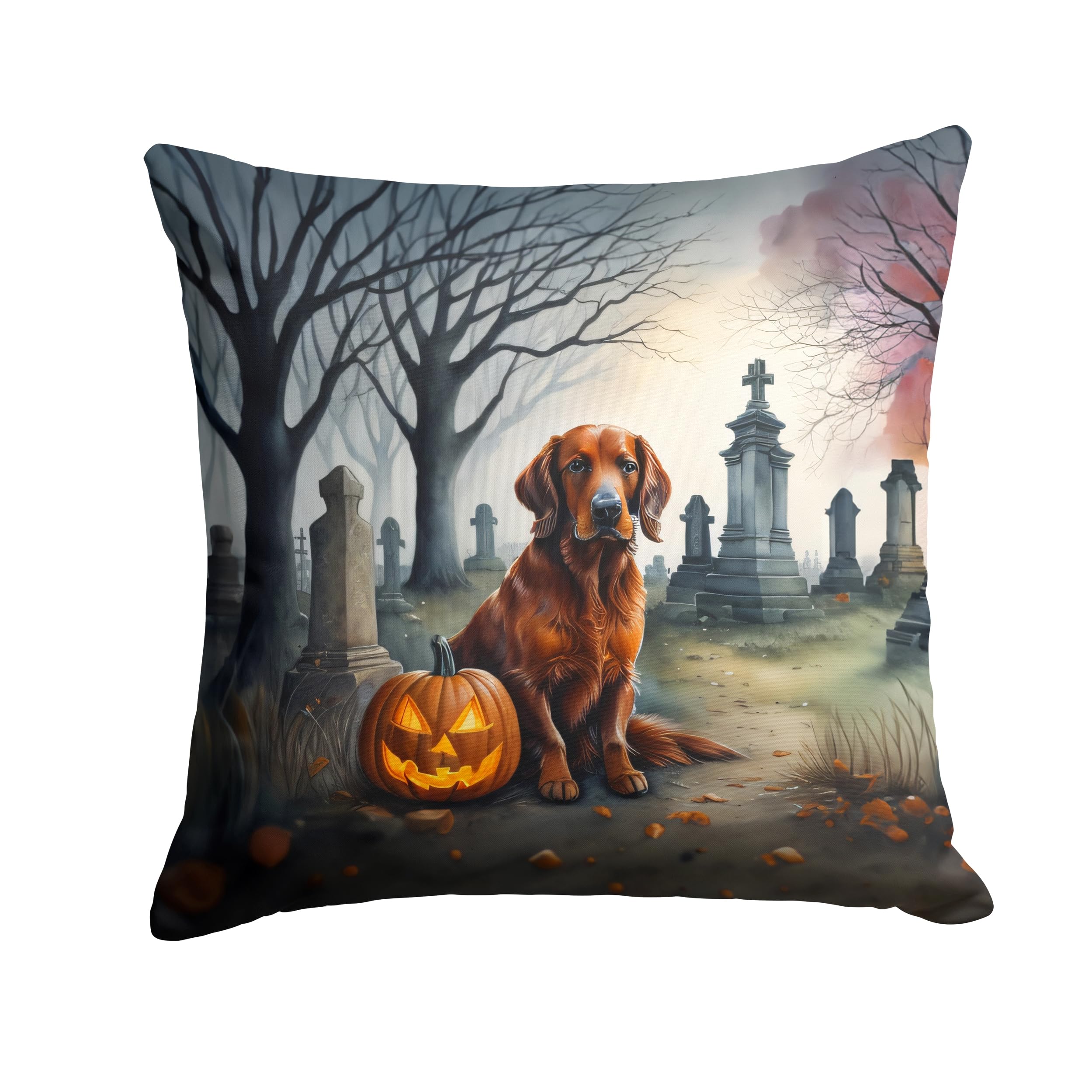 Irish Setter Spooky Halloween Throw Pillow