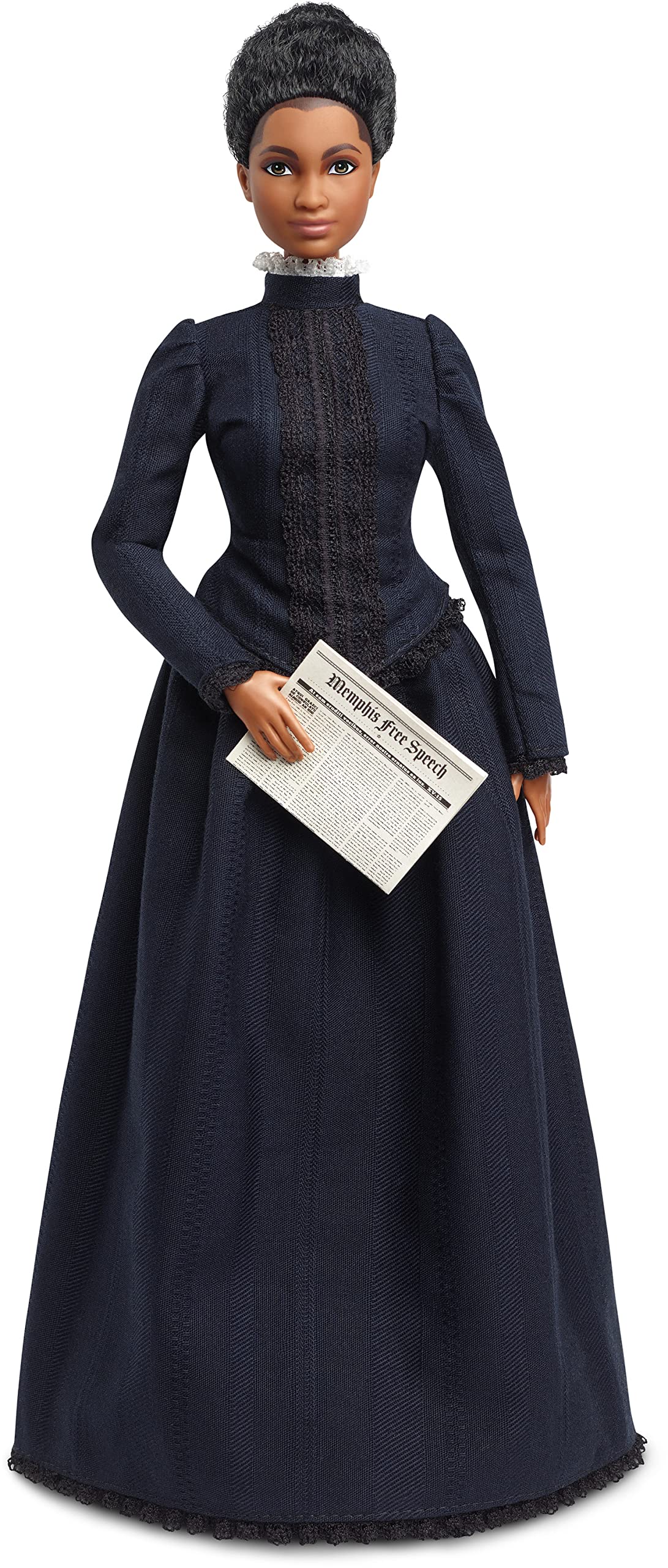Barbie Inspiring Women Doll, Ida B. Wells Collectible With Blue Dress And Newspaper Accessory