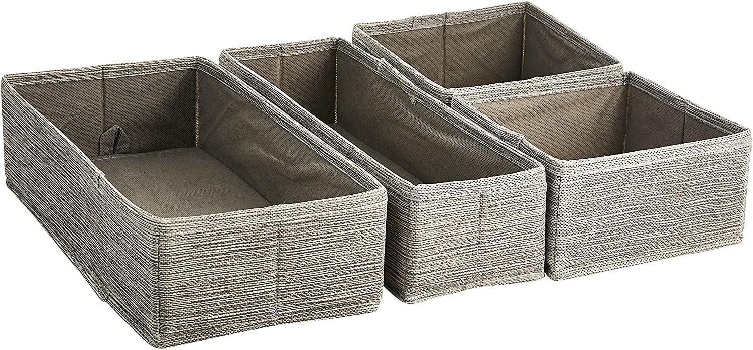 Whitmor Set of 4 Fabric Drawer Organizers