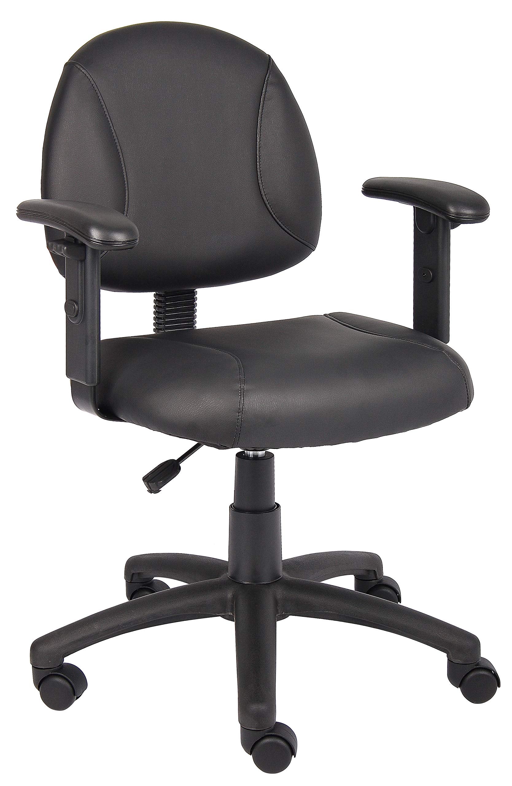 Boss Black Posture Chair W/ Adjustable Arms