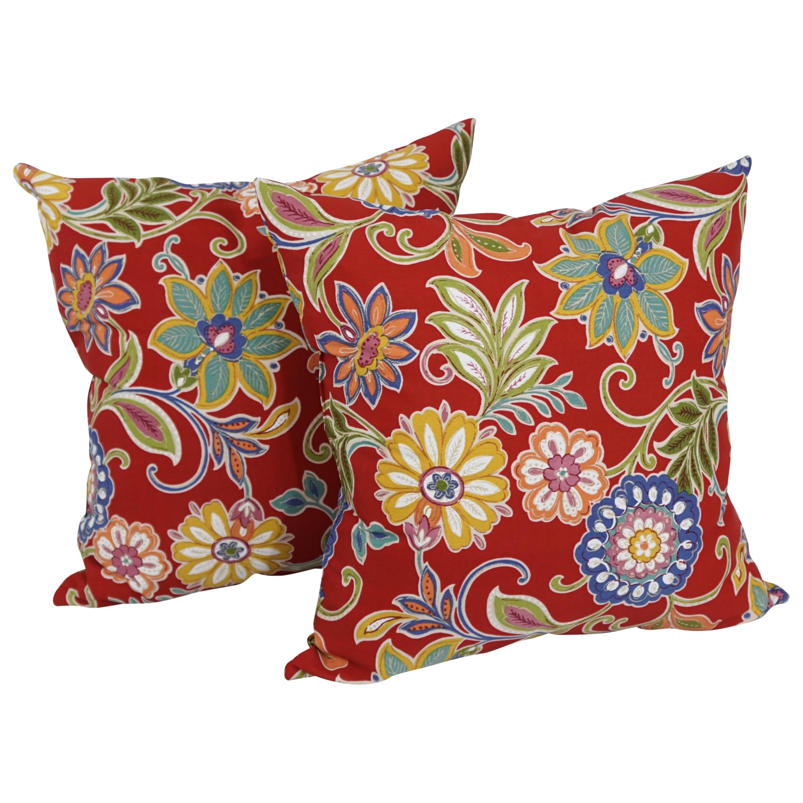 17-inch Square Solid Polyester Outdoor Throw Pillows (Set of 4)