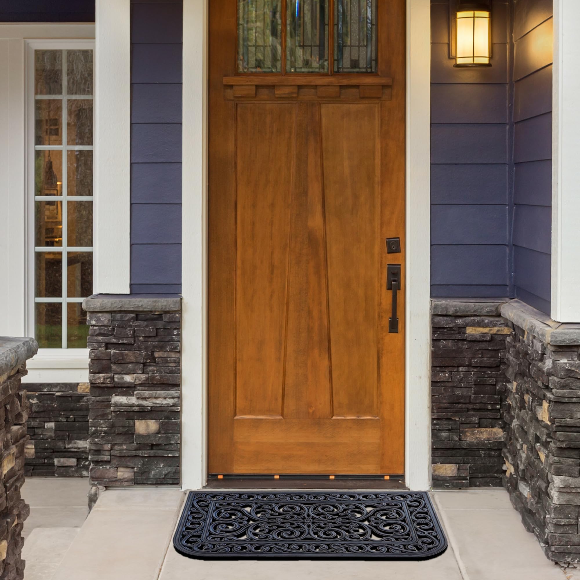 Wrought Iron Rubber Mat 18x30 - Tuscany