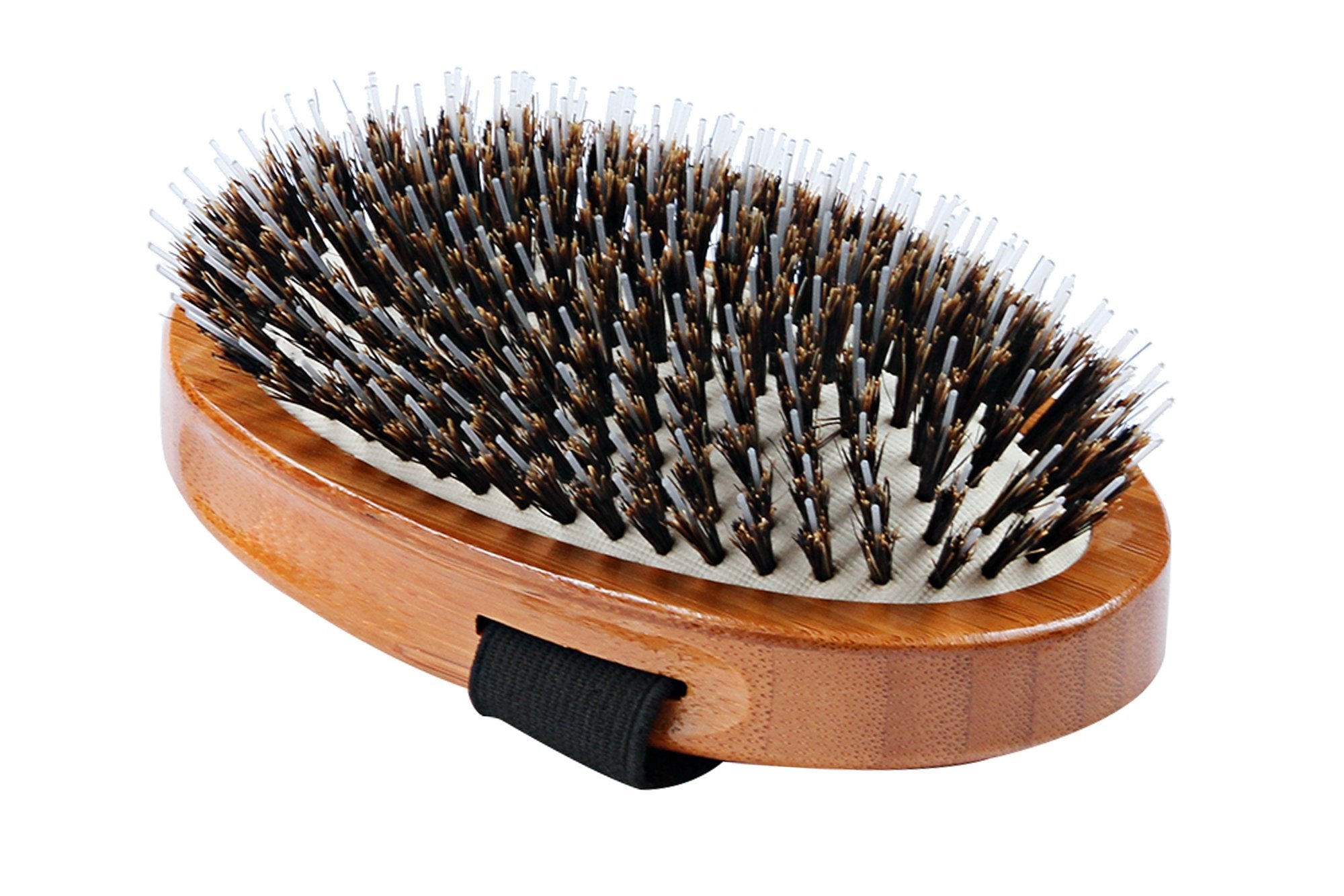 Bass Brushes- Shine & Condition Pet Brush (Palm Style /Dark Finish)