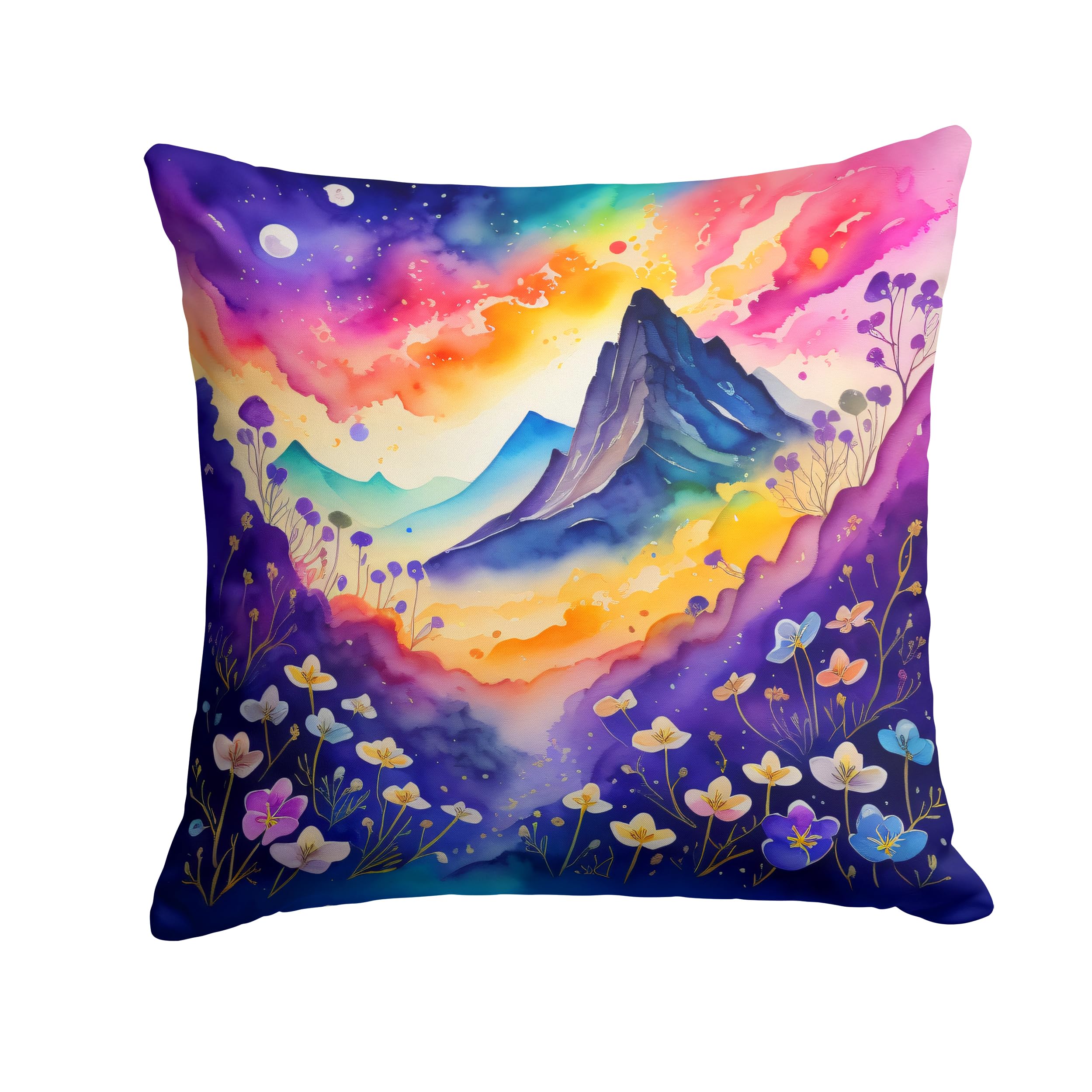 Colorful Violets Throw Pillow
