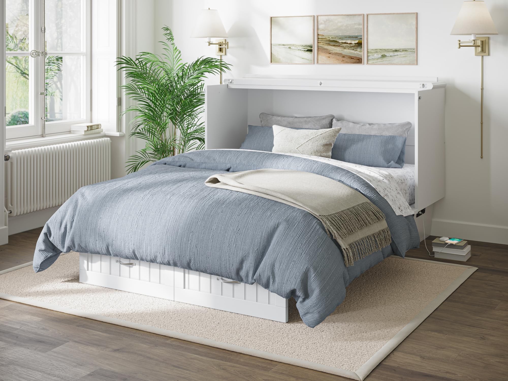 Nantucket Murphy Bed Chest QN WH